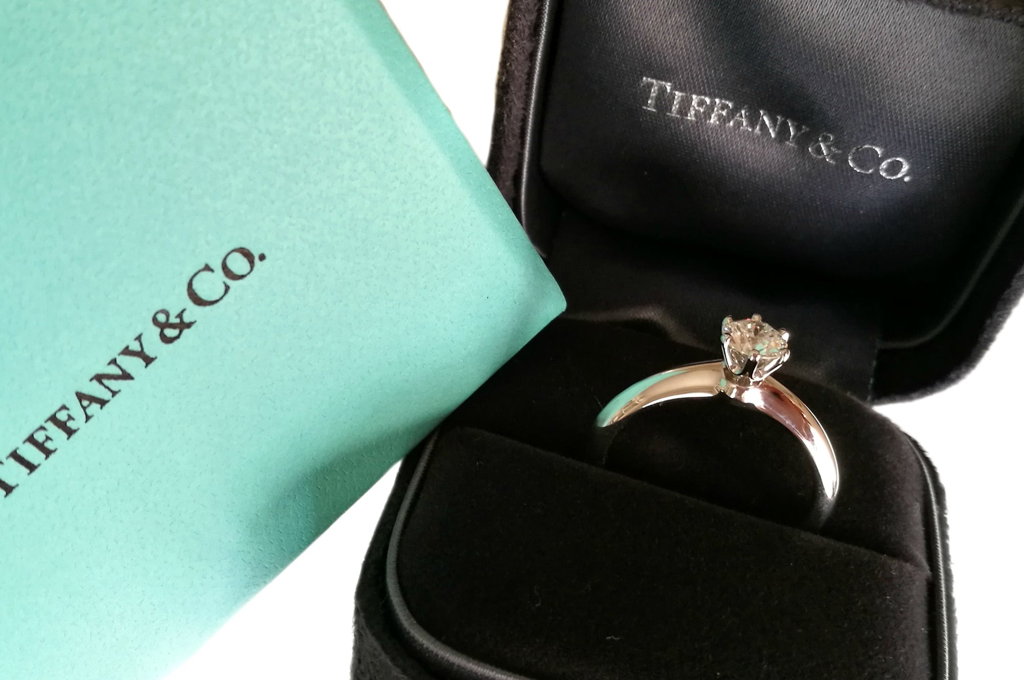 Tiffany & Co. 0.51ct I/VS2 'Triple-X' Round Brilliant Cut Diamond Engagement Ring
