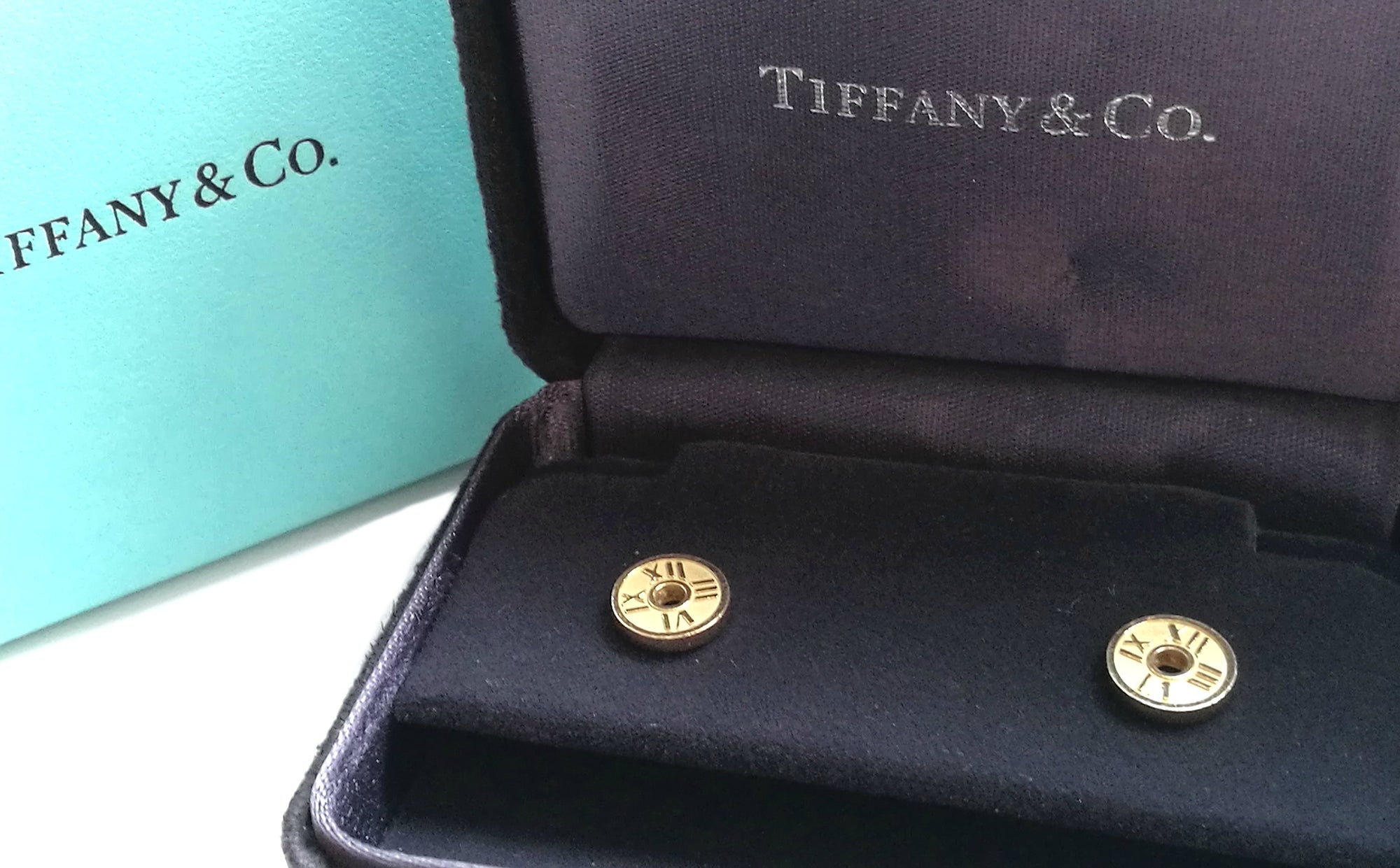 Tiffany & Co. Atlas 18k Yellow Gold Earrings