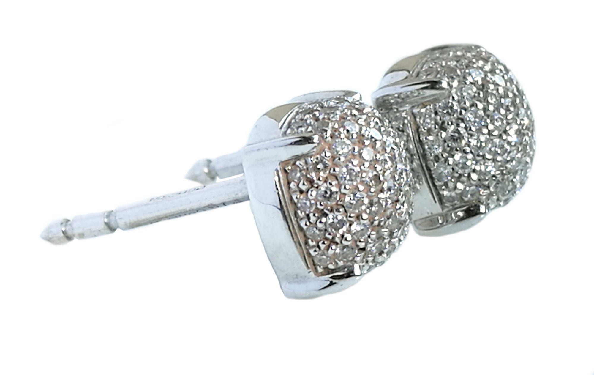 Tiffany & Co 18k White Gold Paloma Picasso Sugar Stacks Diamond Earrings