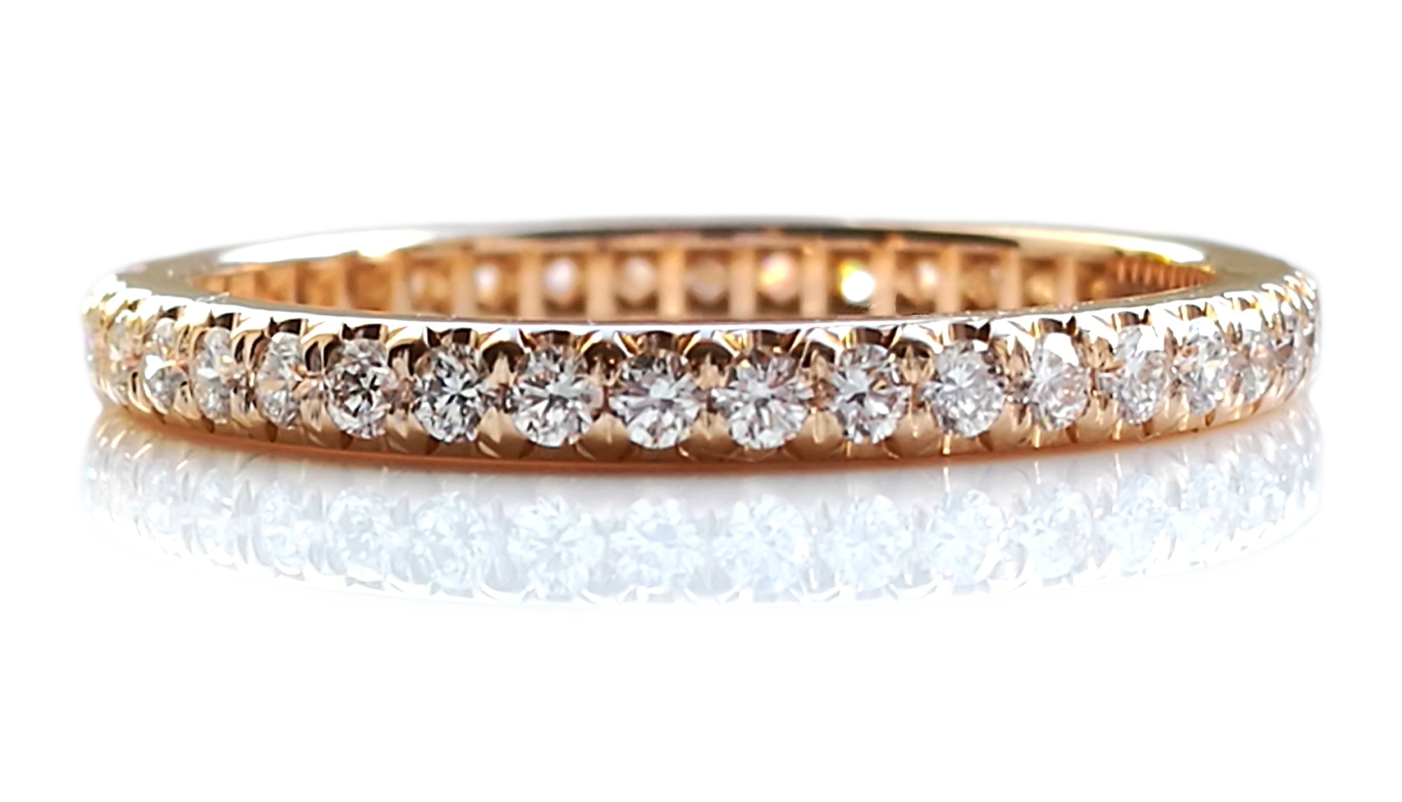 Tiffany & Co. 'Metro' Rose Gold & Diamond Ring, Size K