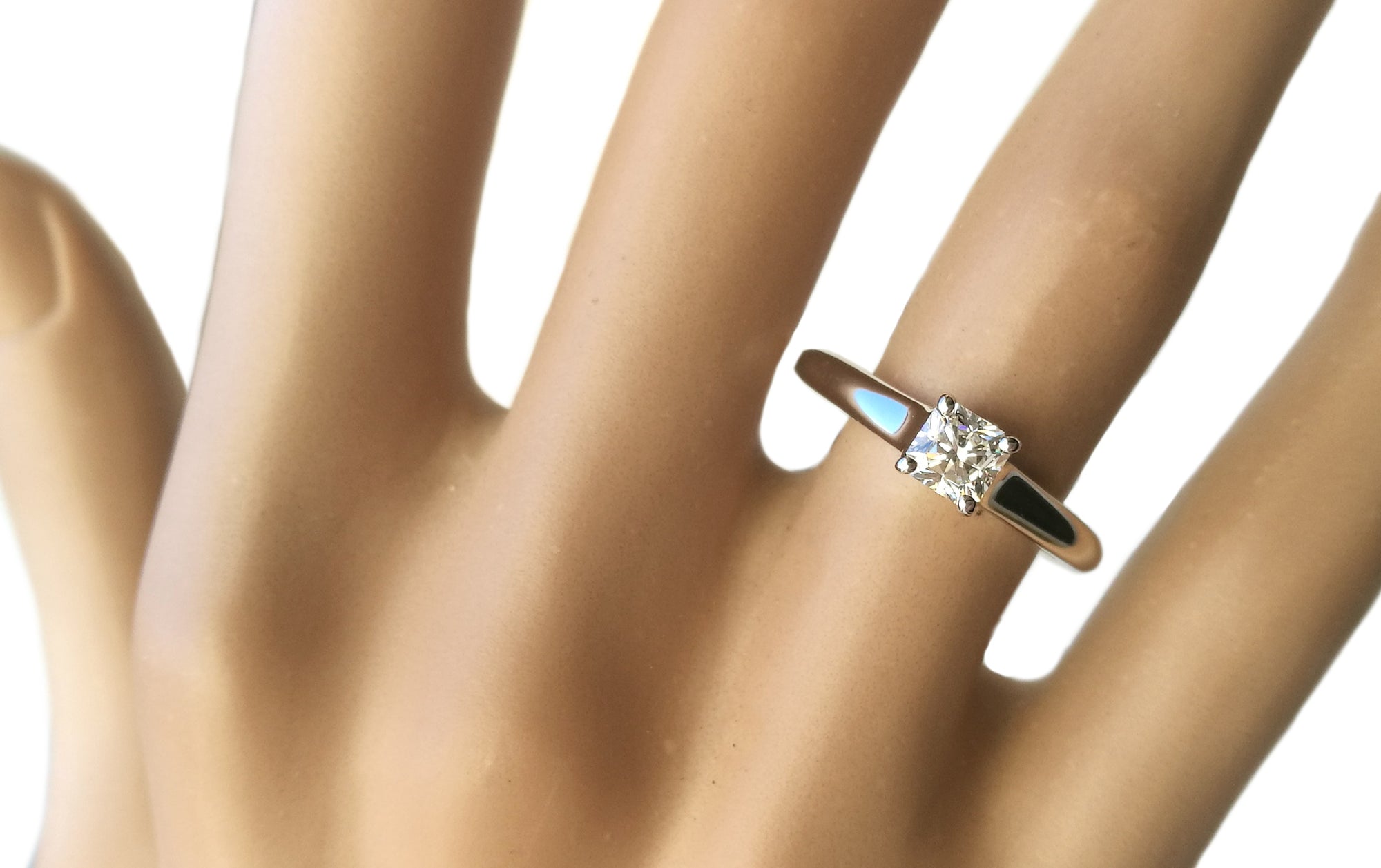 Tiffany & Co. 0.51ct G/VVS2 'Lucida' Diamond & Platinum Engagement Ring