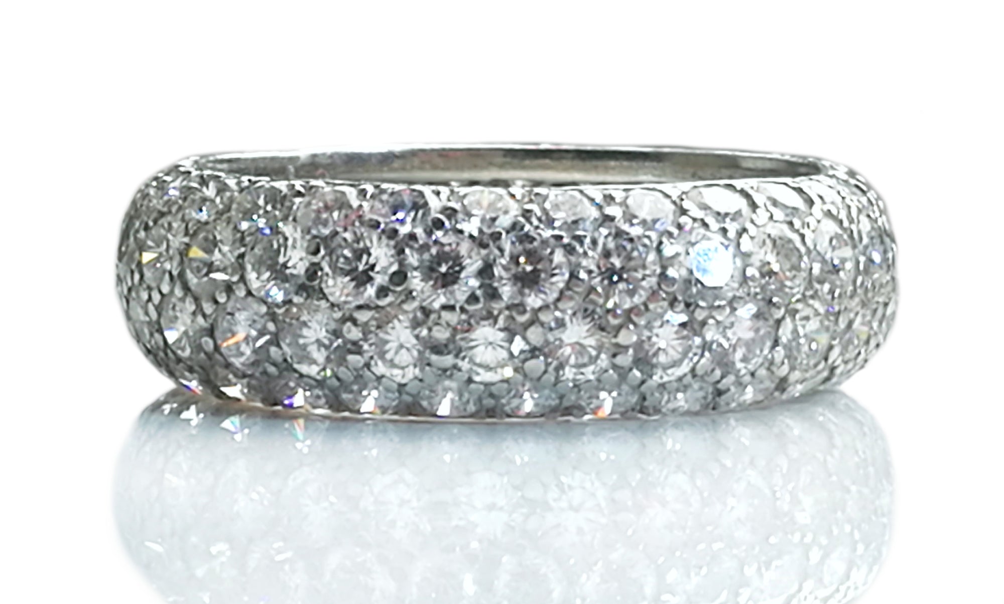 Tiffany & Co. 2.90ct 4-Row Diamond Pave Etoile Ring, Size M (6 US)
