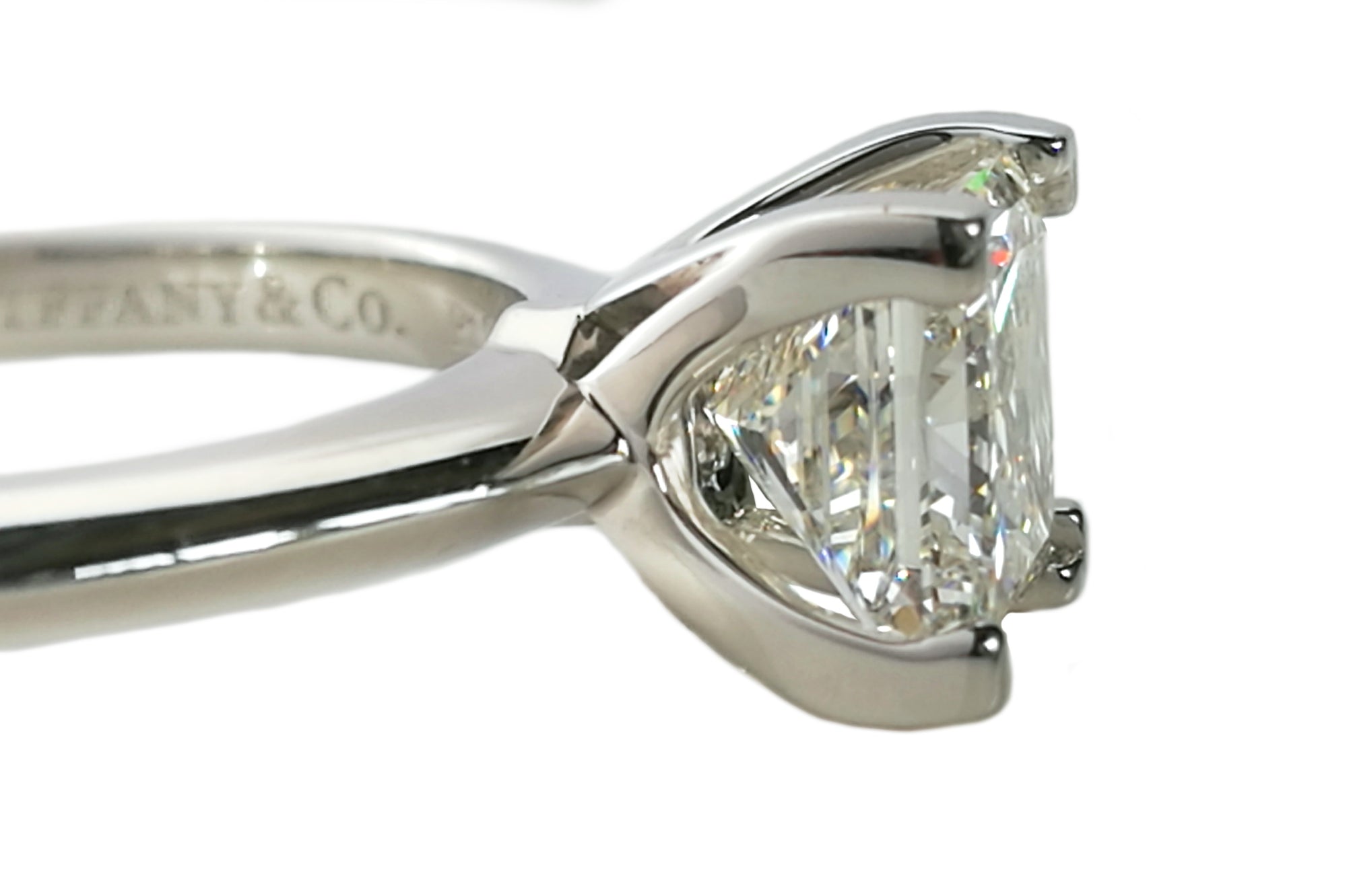 Tiffany & Co. 1.01ct G/VVS2 Princess Cut Diamond Engagement Ring