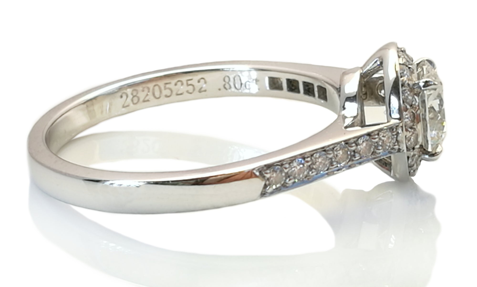 Tiffany & Co. 1.02tcw H/VVS1 Triple-X, Halo Set 'Embrace' Diamond Engagement Ring