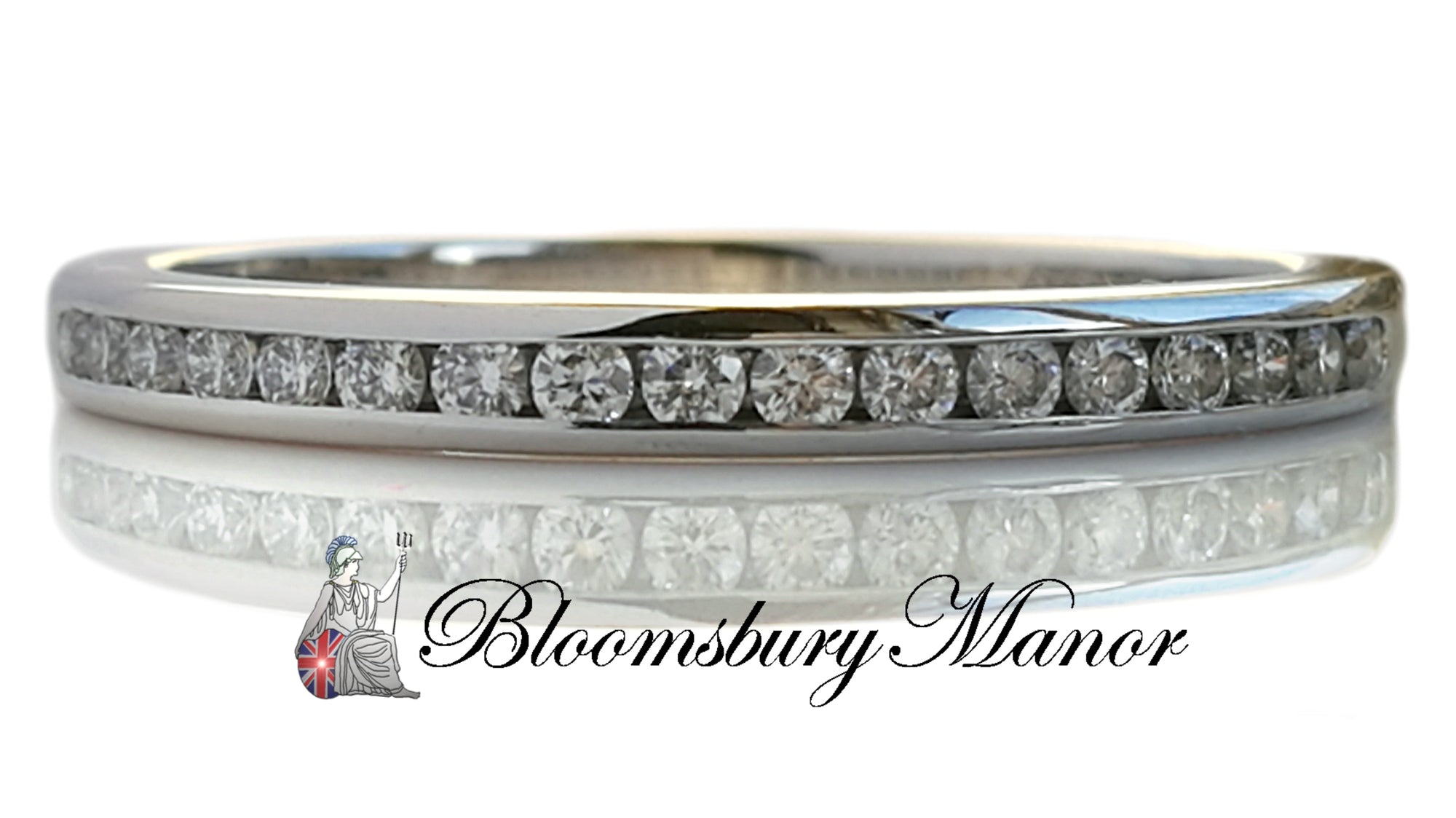 Tiffany & Co. Diamond 2mm 0.17ct Eternity Wedding Band Ring, Size O