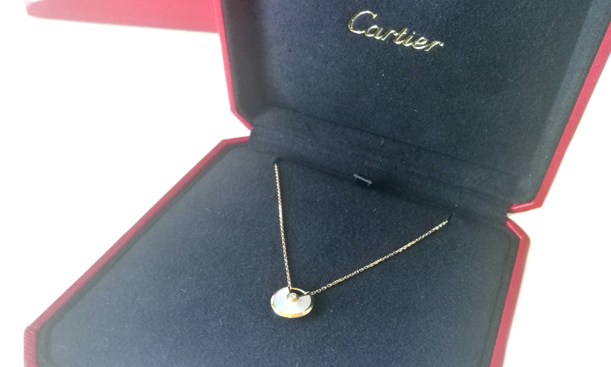 Cartier Amulette de Cartier XS Mother of Pearl & Diamond Necklace