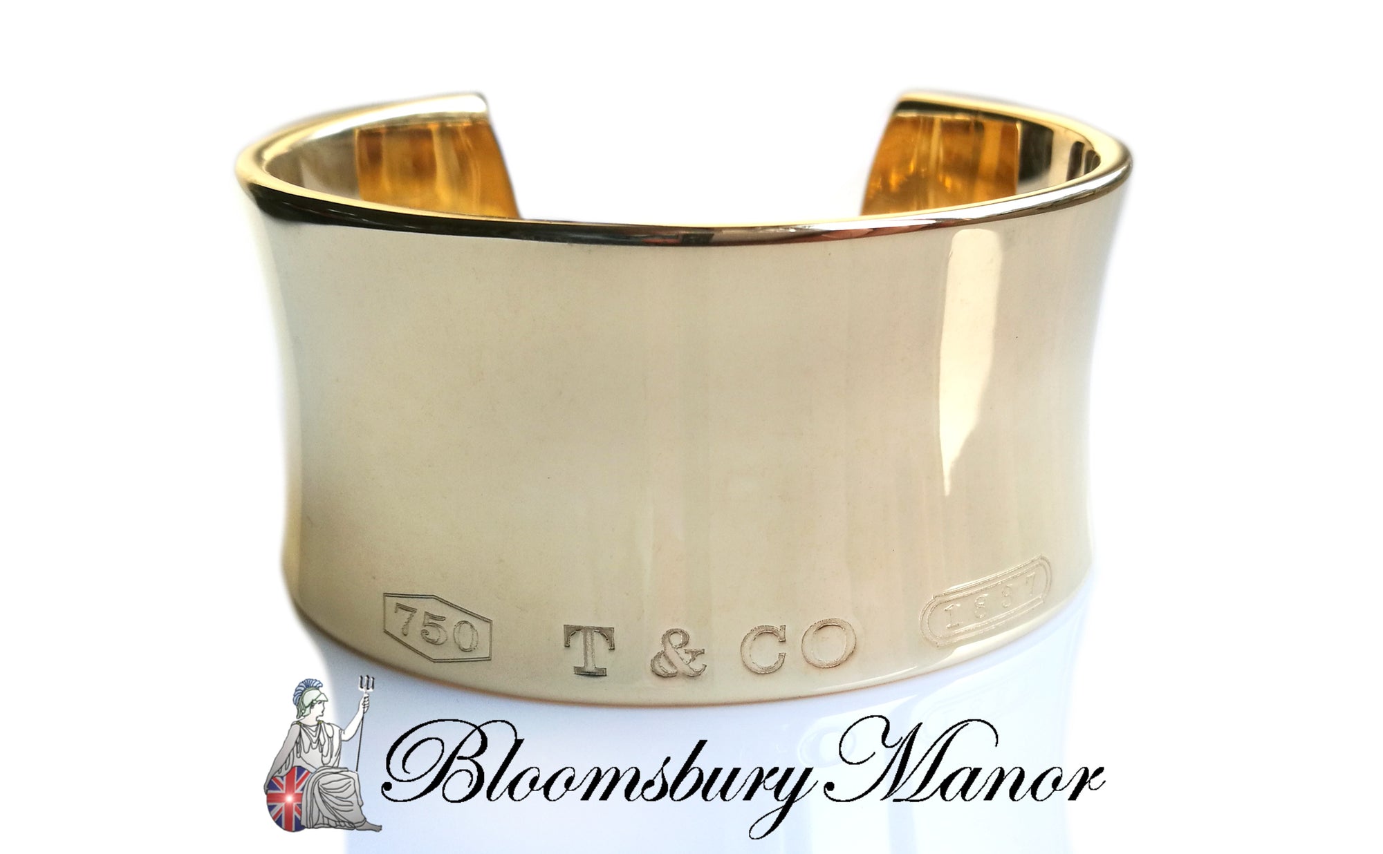 Pre-owned Second Hand Tiffany & Co 1837 Gold Bangle