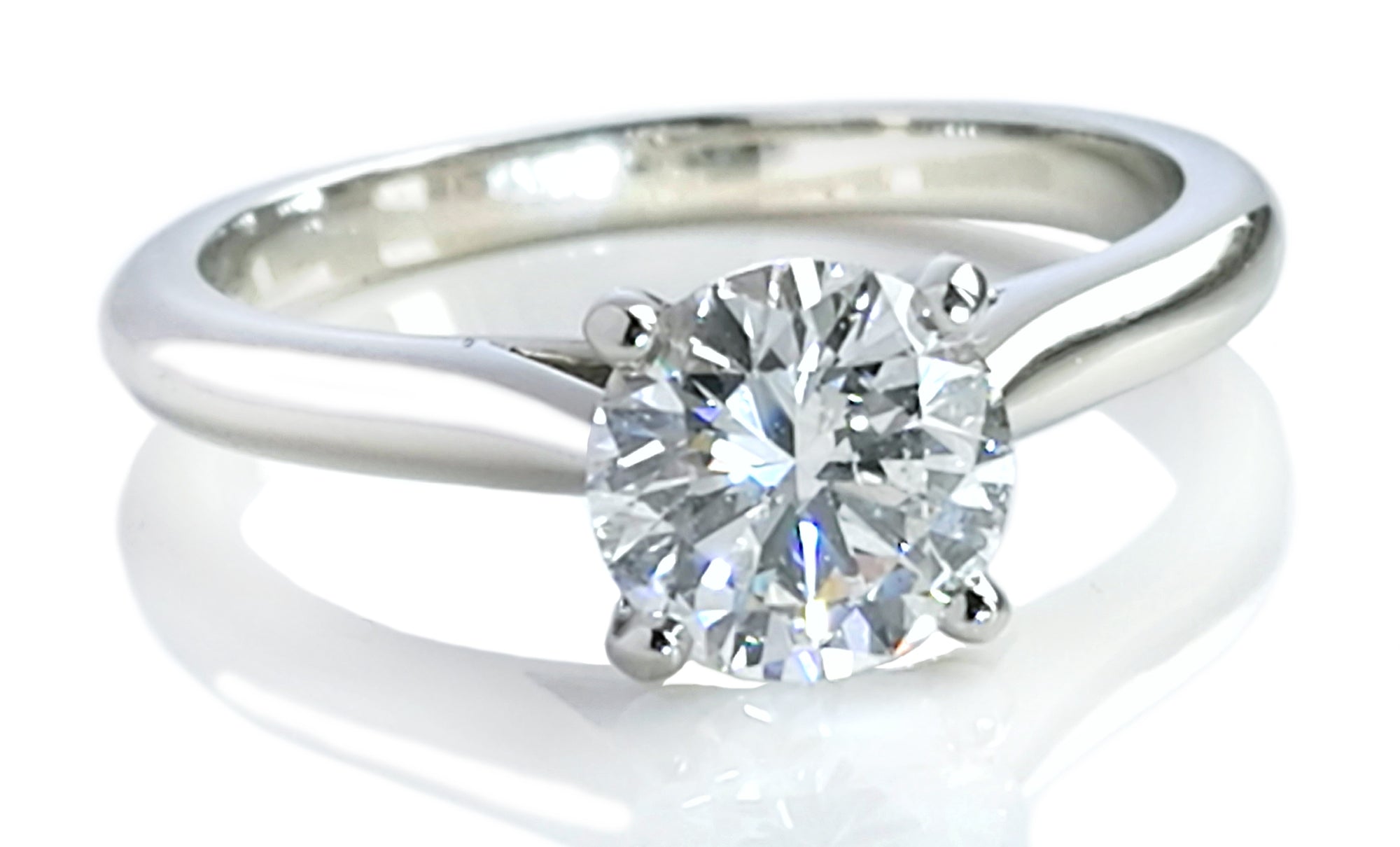 Cartier 0.90ct E/VVS2 Diamond & Platinum 1895 Engagement Ring