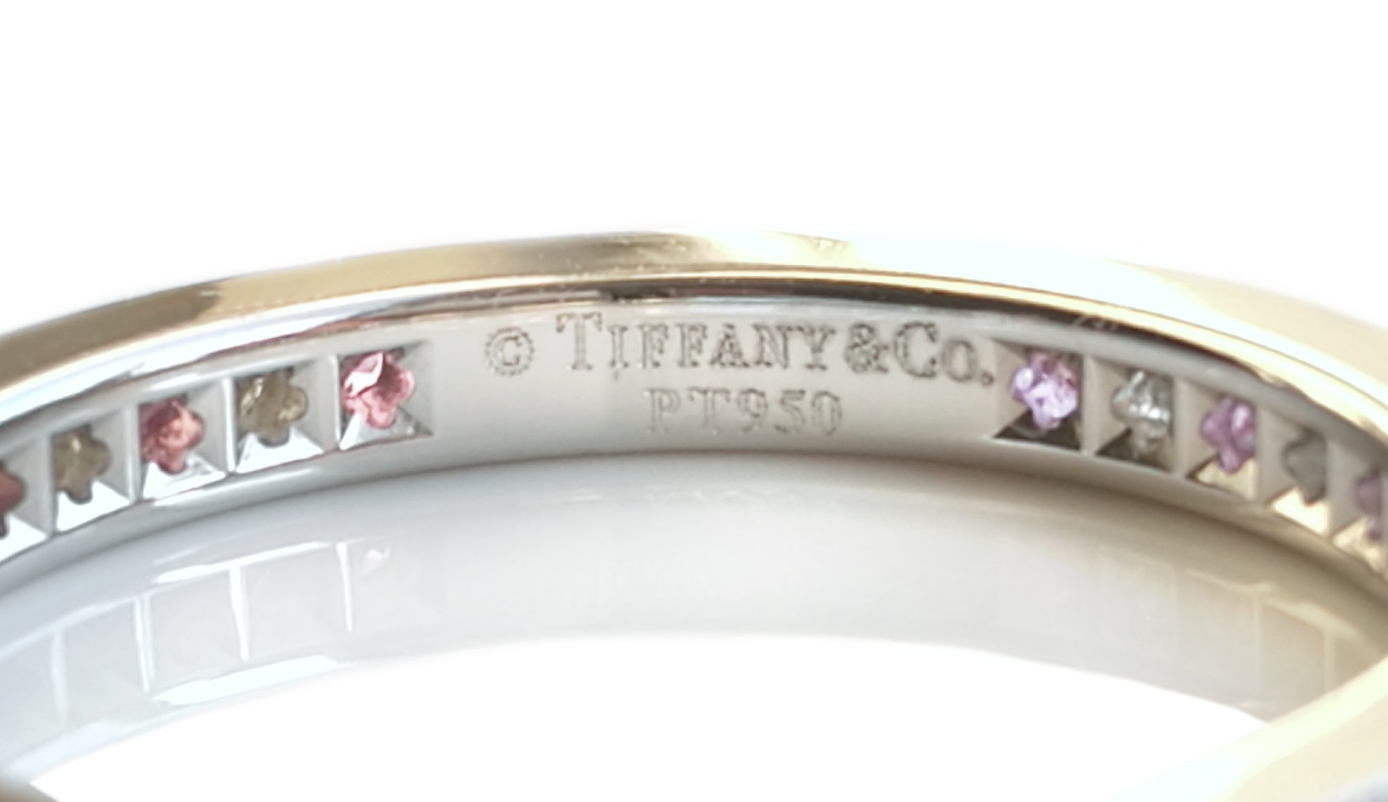 Tiffany & Co. Diamond & Pink Sapphire 'Legacy' Ring, Size L