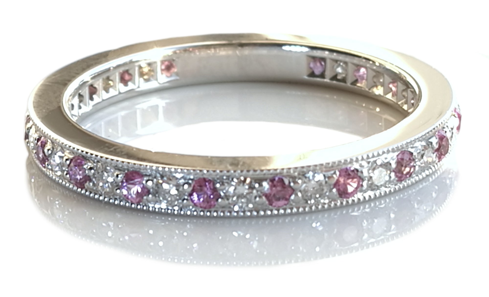 Tiffany & Co. Diamond & Pink Sapphire 'Legacy' Ring, Size L