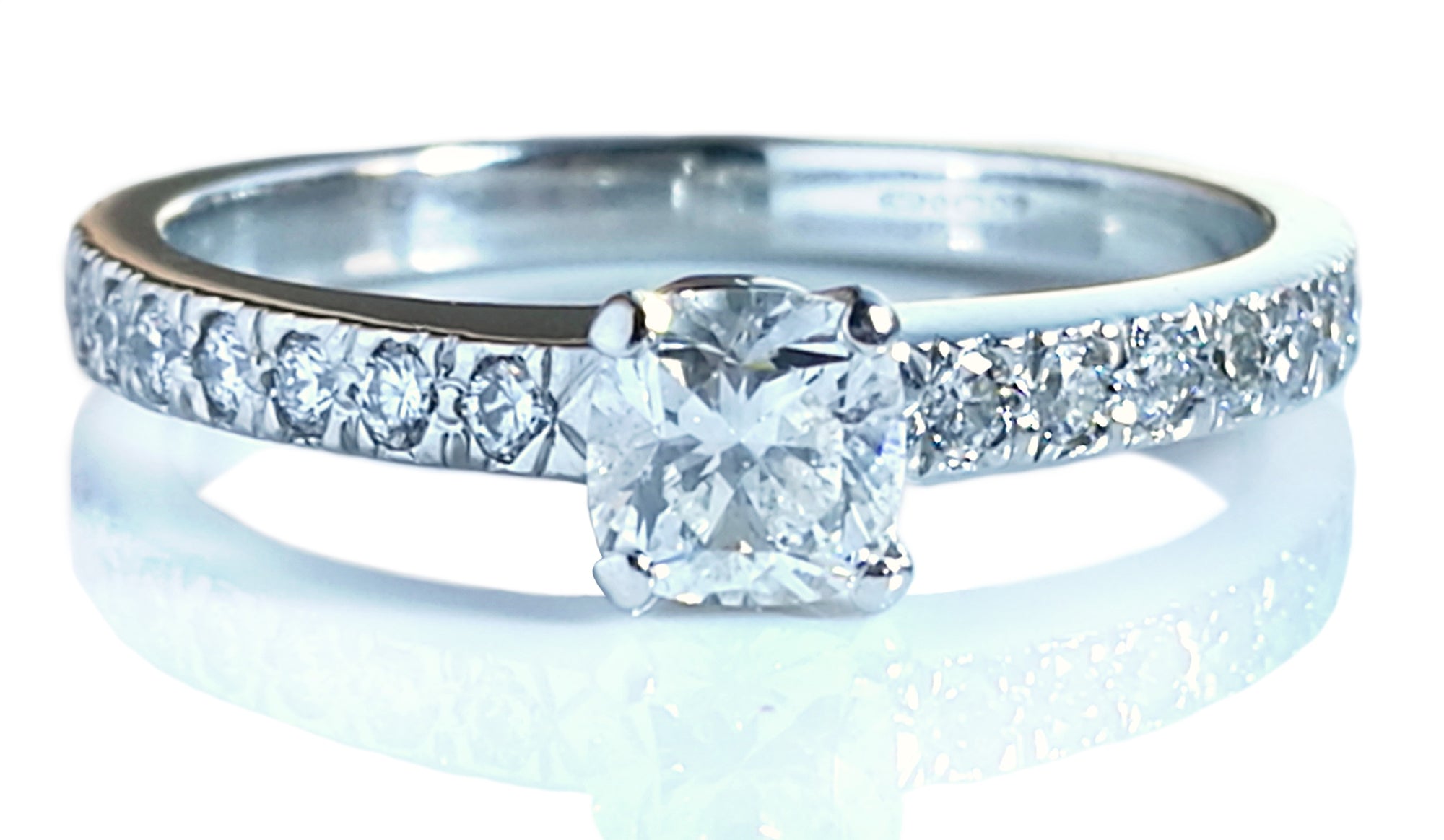 Tiffany & Co .48ct H/VS1 Diamond Novo Engagement Ring SZ K