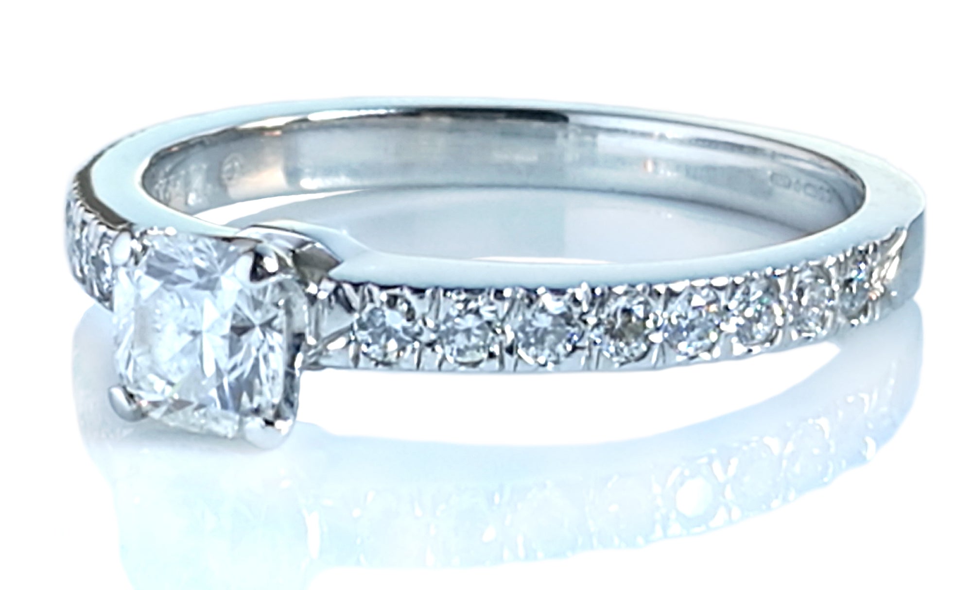 Tiffany & Co .48ct H/VS1 Diamond Novo Engagement Ring SZ K