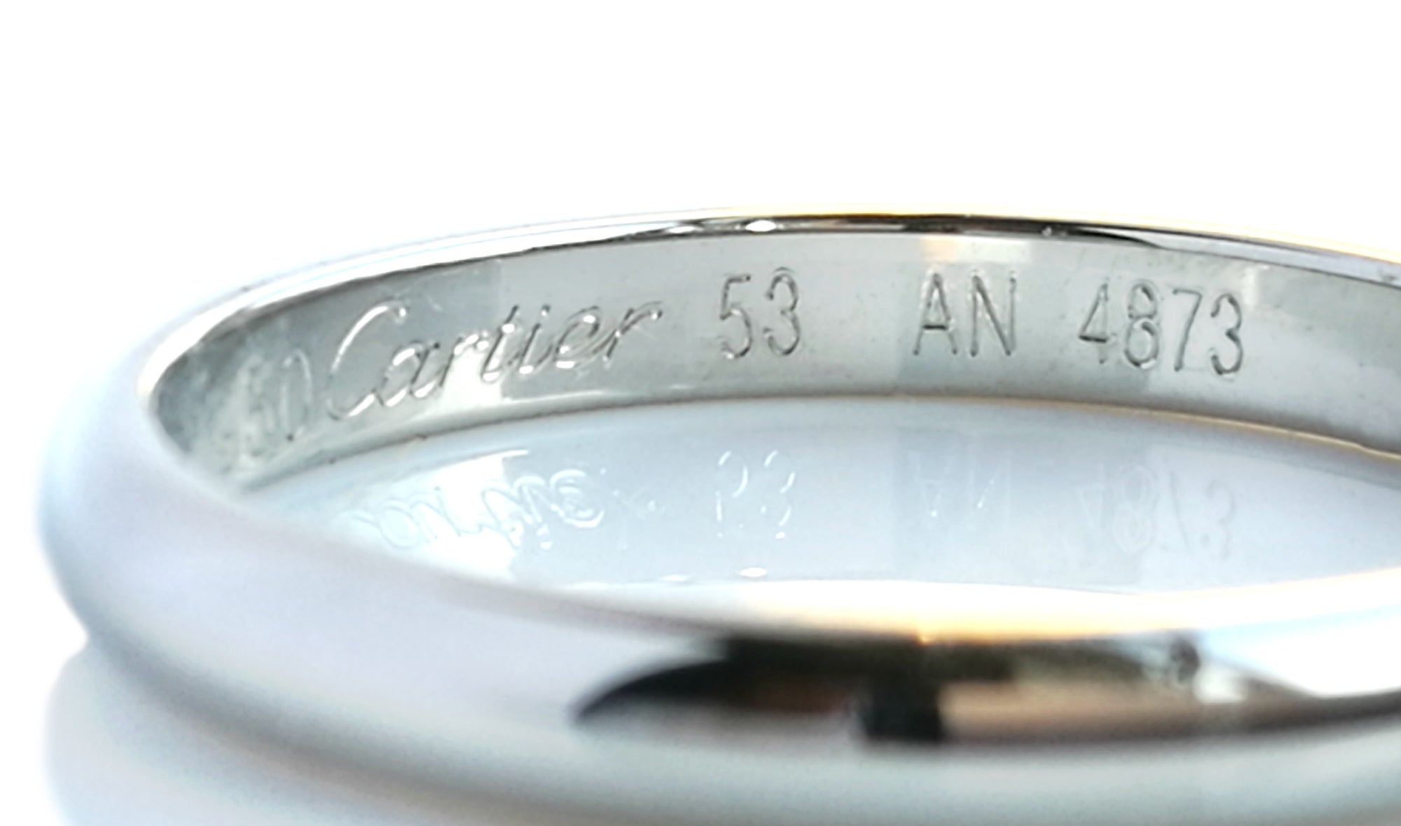 Cartier 1895 2.5mm Wedding Ring Platinum SZ 53 (M)