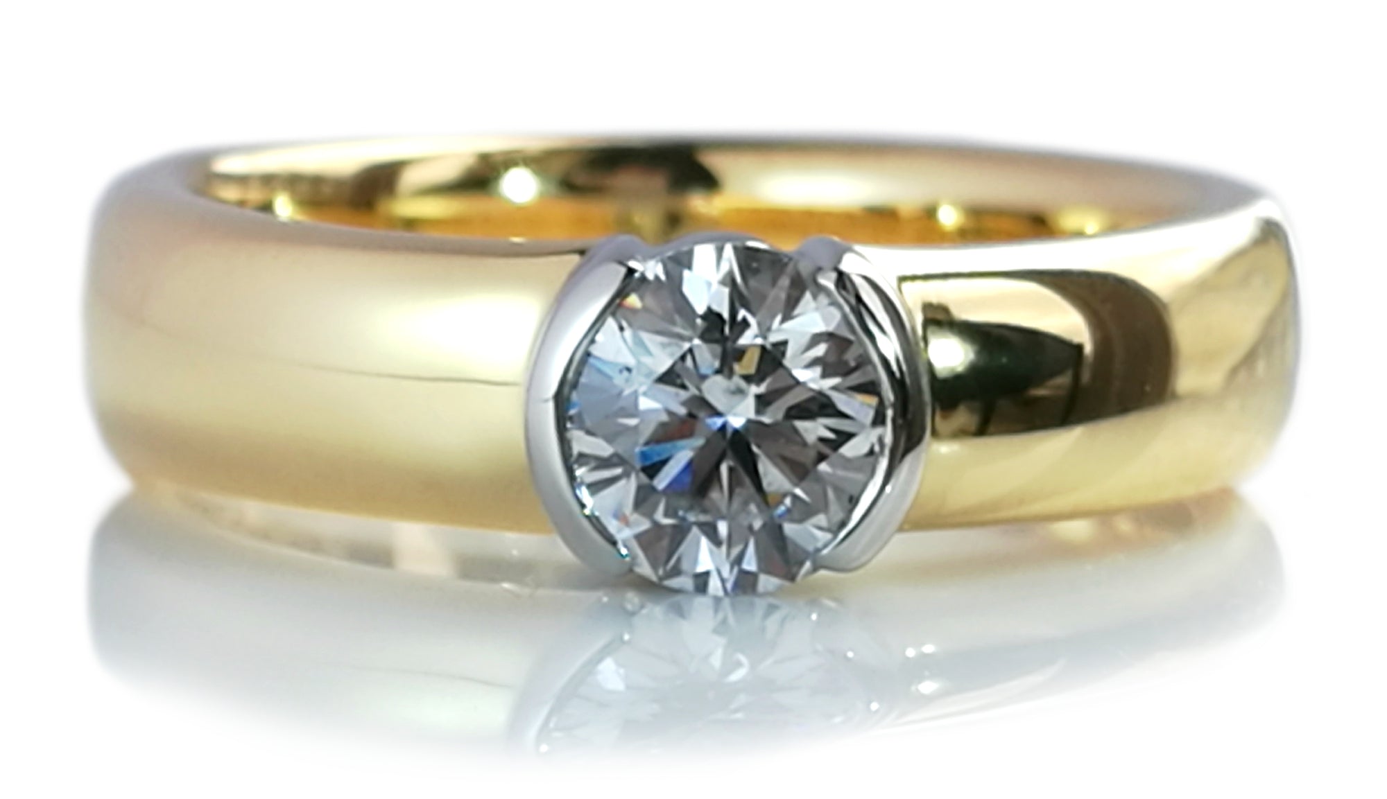 Tiffany & Co. 0.53ct F/VS1 'Etoile' Diamond Engagement Ring in 18k Yellow Gold