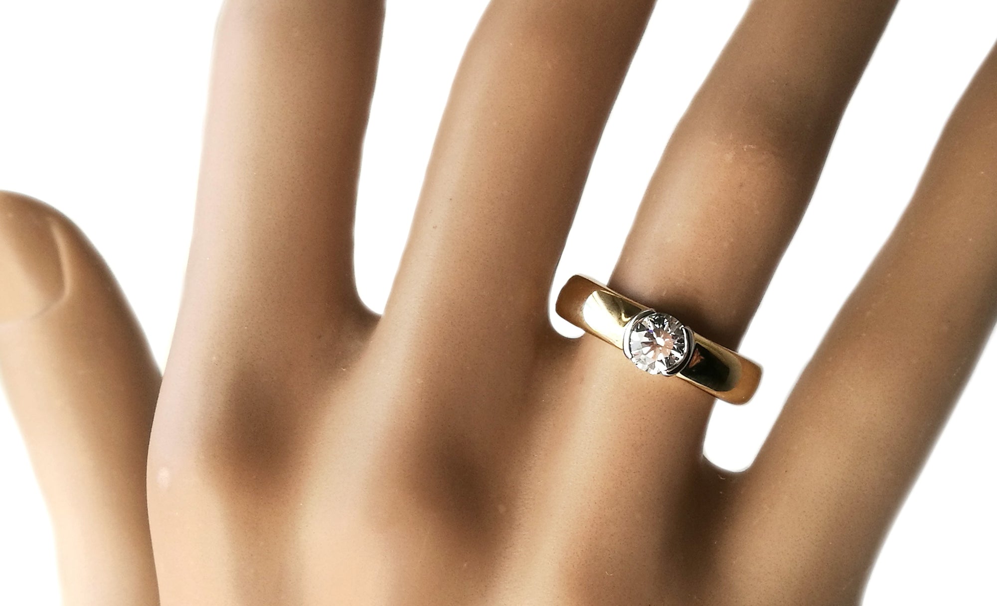 Tiffany & Co. 0.53ct F/VS1 'Etoile' Diamond Engagement Ring in 18k Yellow Gold