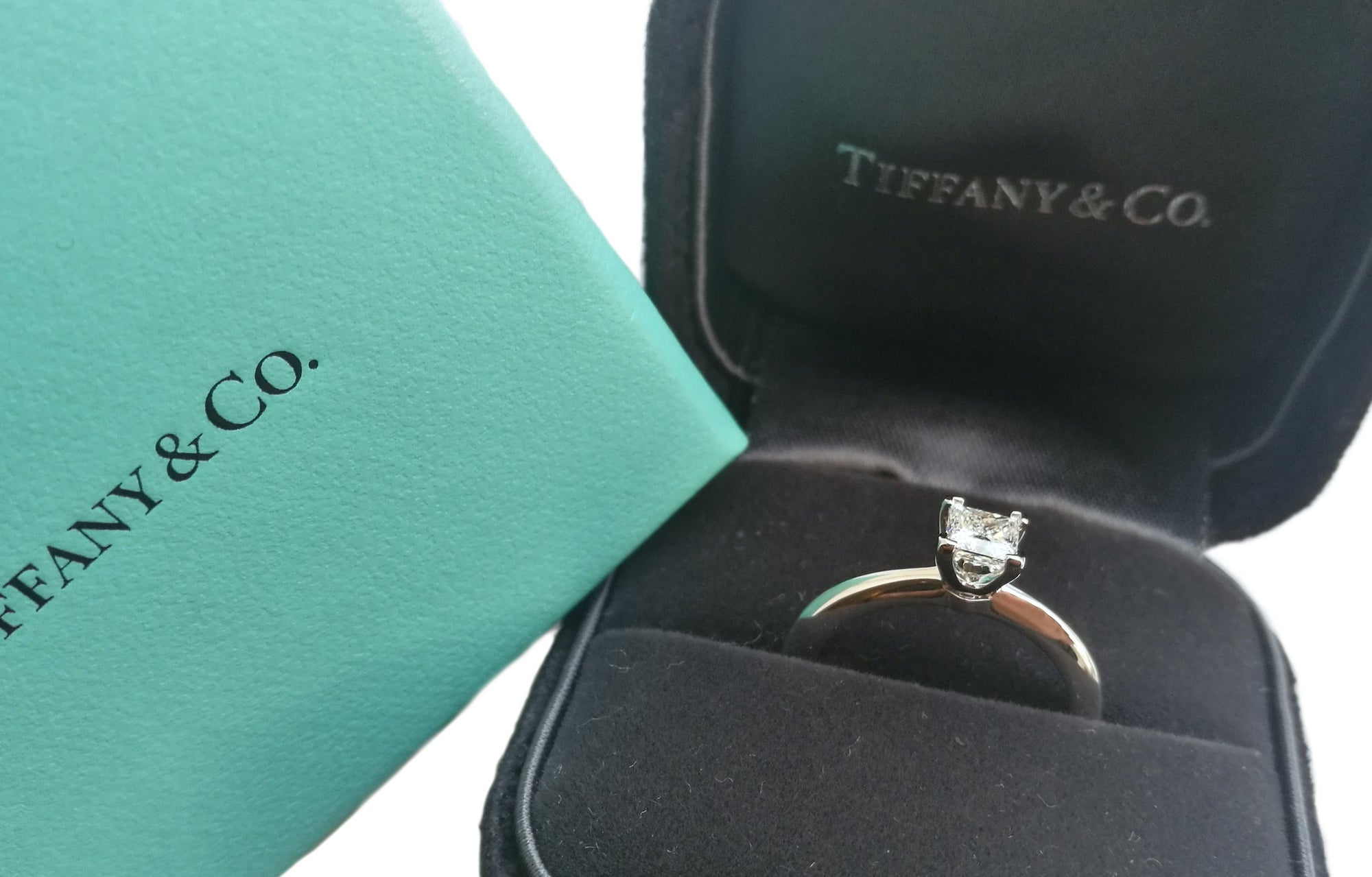 Tiffany & Co. 0.41ct G/SI1 Princess Cut Diamond Engagement Ring