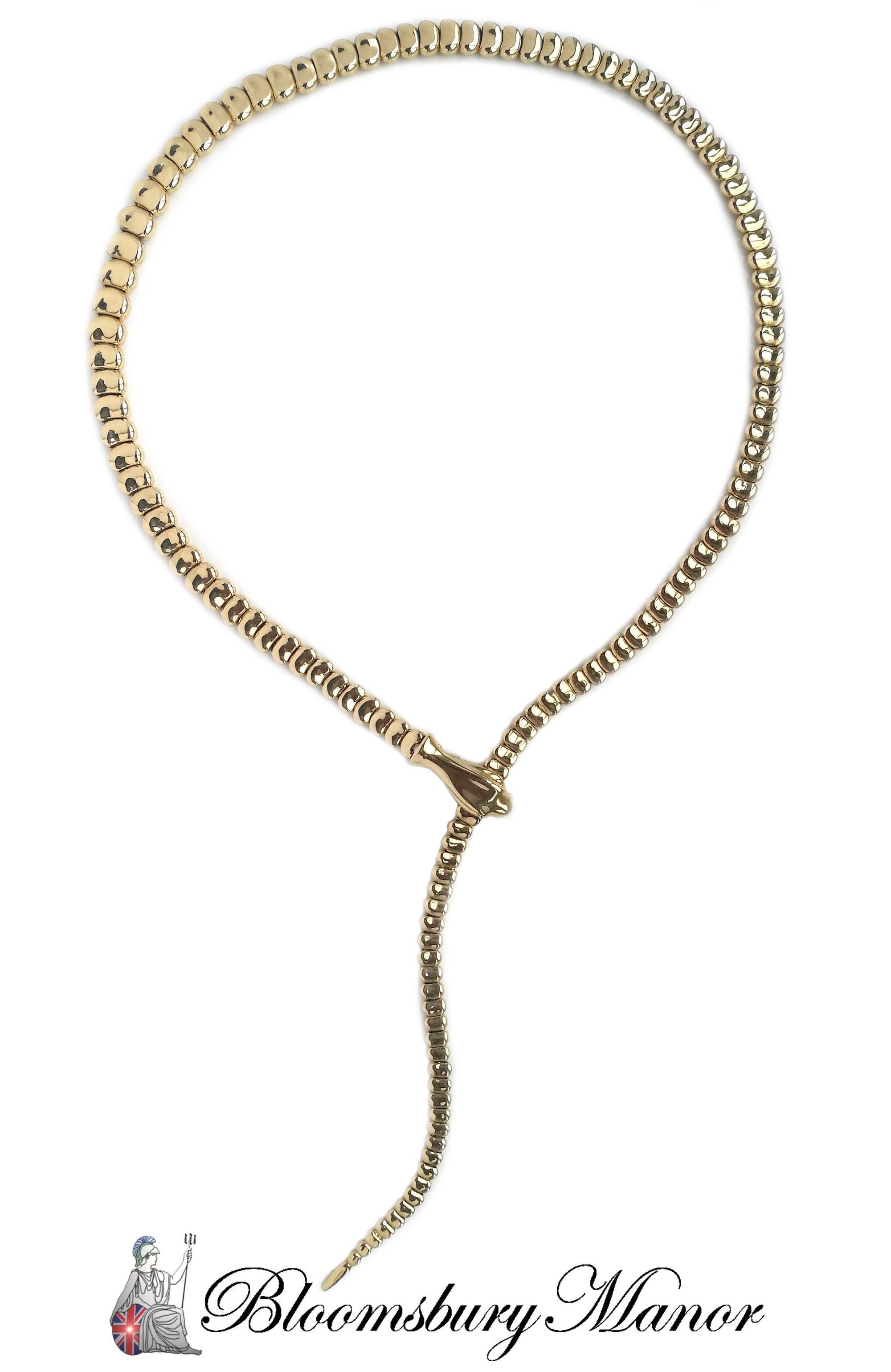 Tiffany & Co. Snake / Serpent Necklace in 18k Yellow Gold, 20 inch