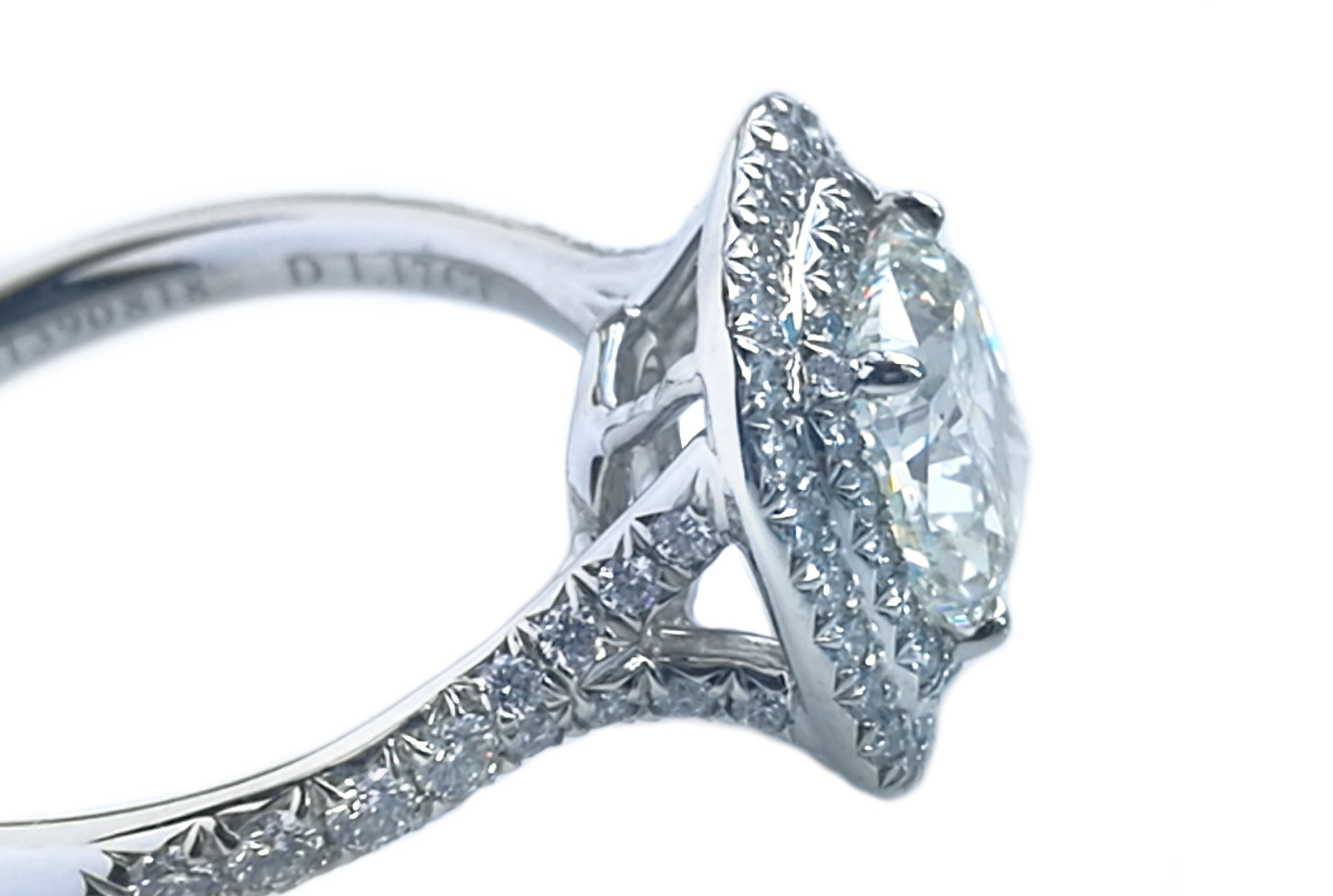 Tiffany & Co 1.44tcw Triple XXX VS2 Soleste Diamond Engagement Ring SZ J