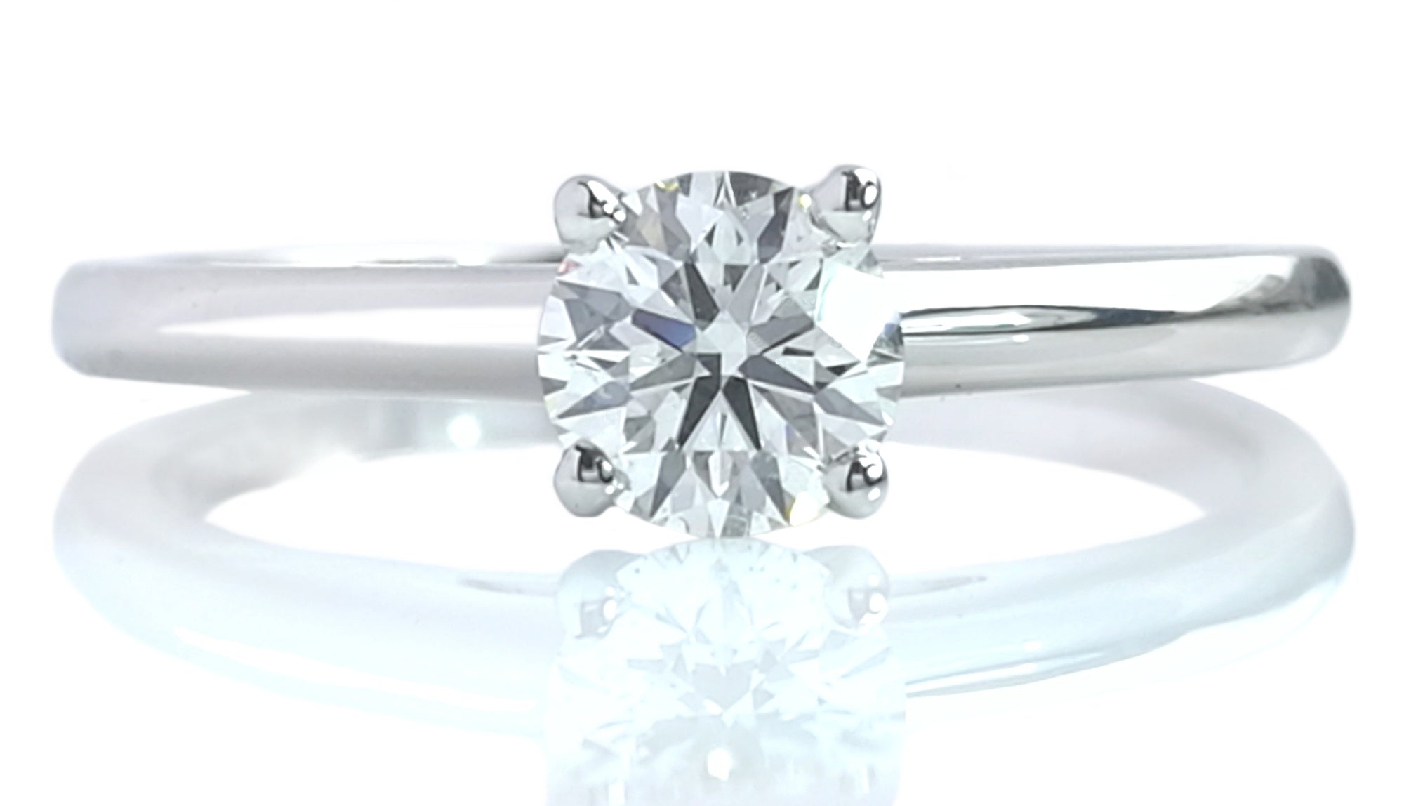 De Beers 0.41ct H/SI1 Round Brilliant Cut Diamond Engagement Ring