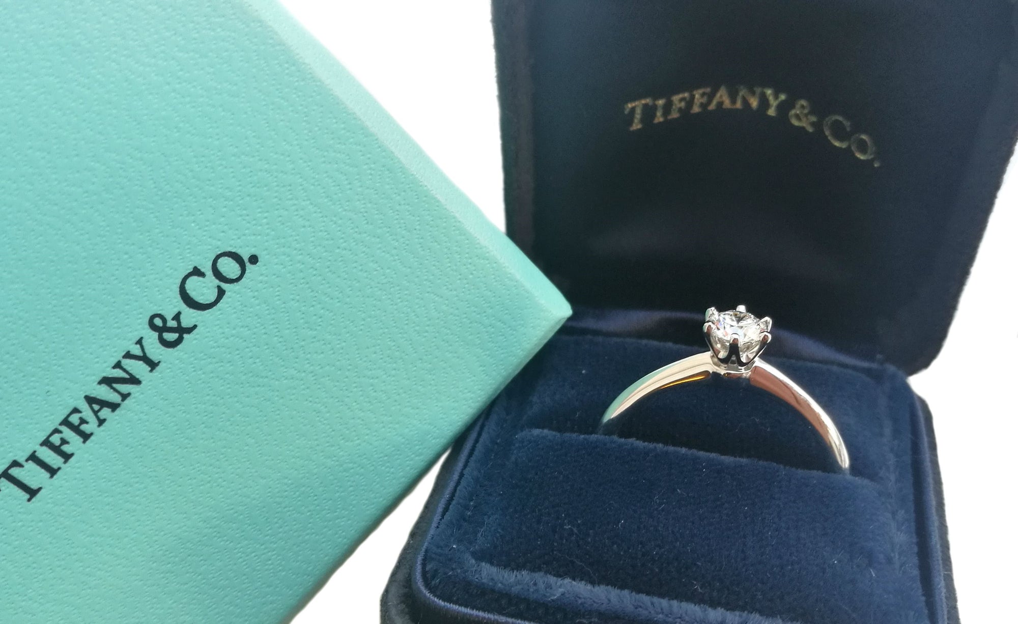 Tiffany & Co. 0.38ct E/VS1 Round Brilliant Cut Diamond Engagement Ring
