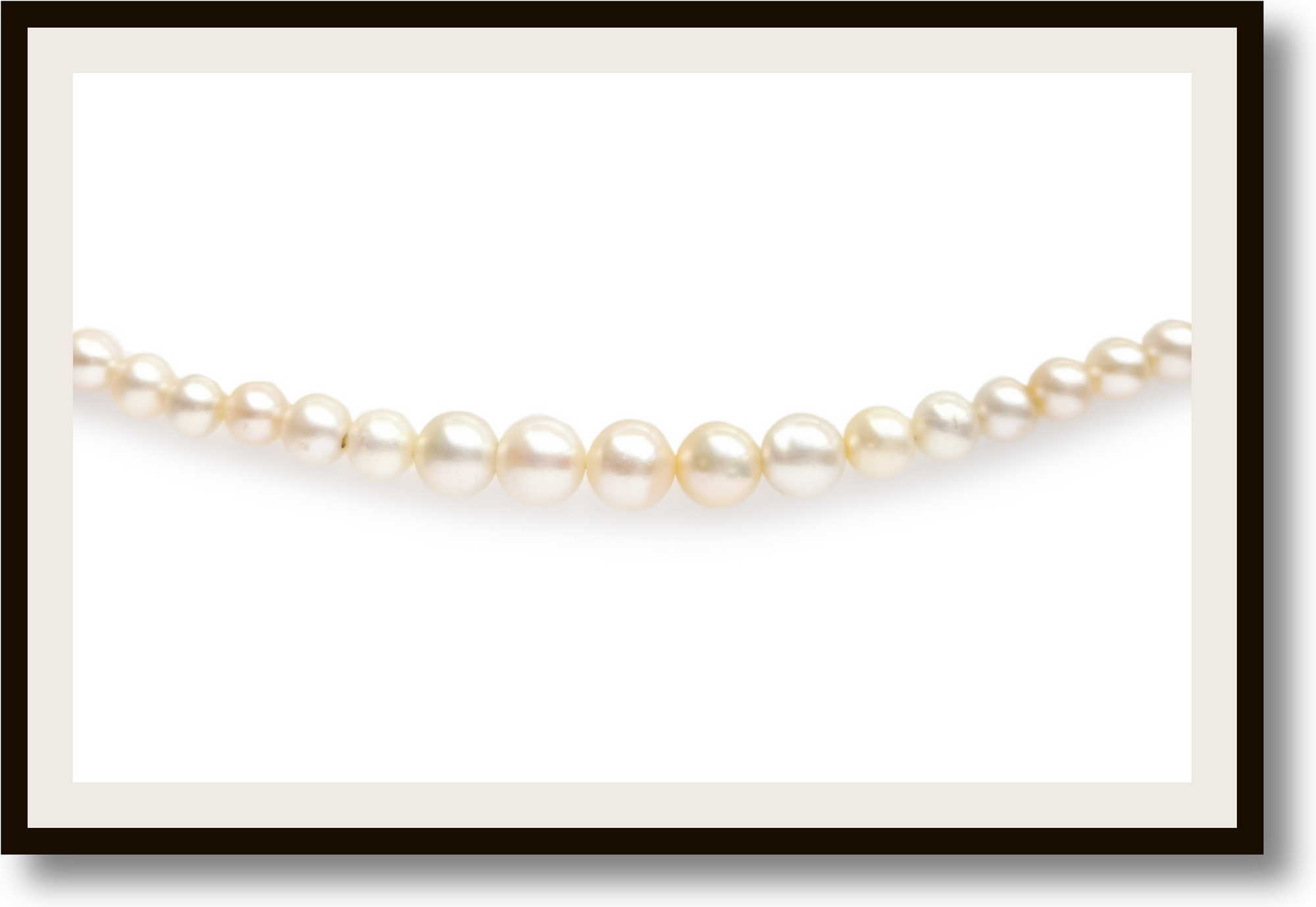 Certified Natural Saltwater Pearl Necklace 5.8-1.8mm 18inch