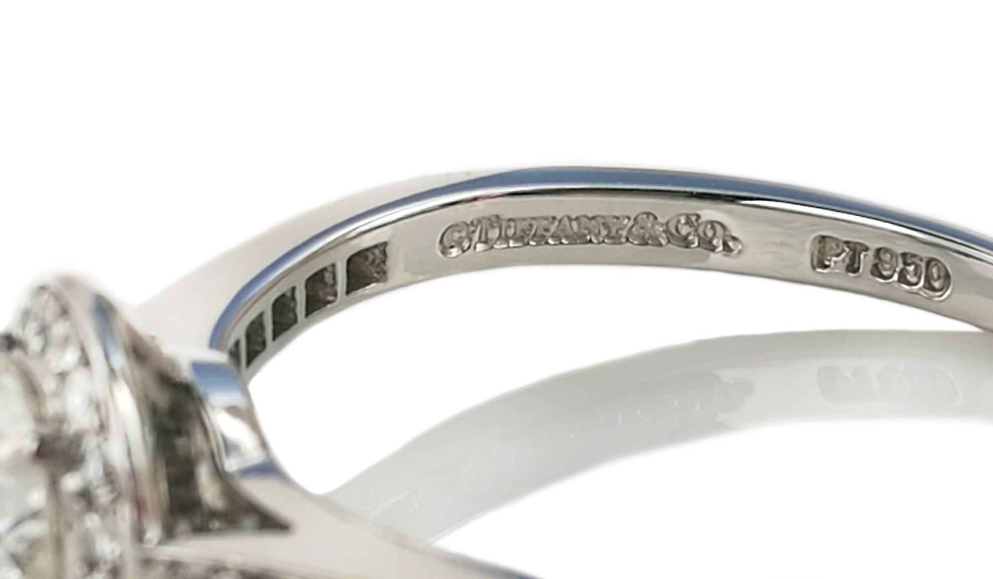 Tiffany & Co. 0.70tcw I/IF Triple XXX 'Embrace' Halo Set Diamond Engagement Ring