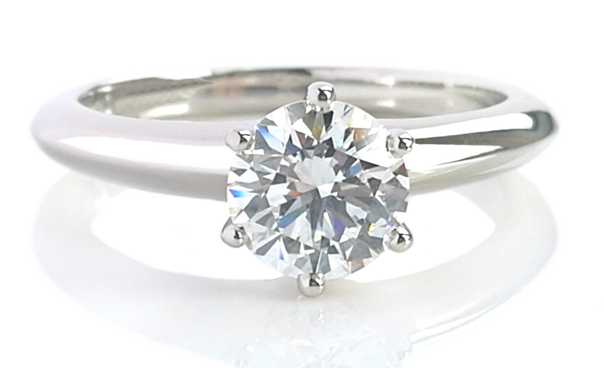 Tiffany & Co. 0.89ct E/VVS2 Triple-X Round Brilliant Cut Diamond Engagement Ring