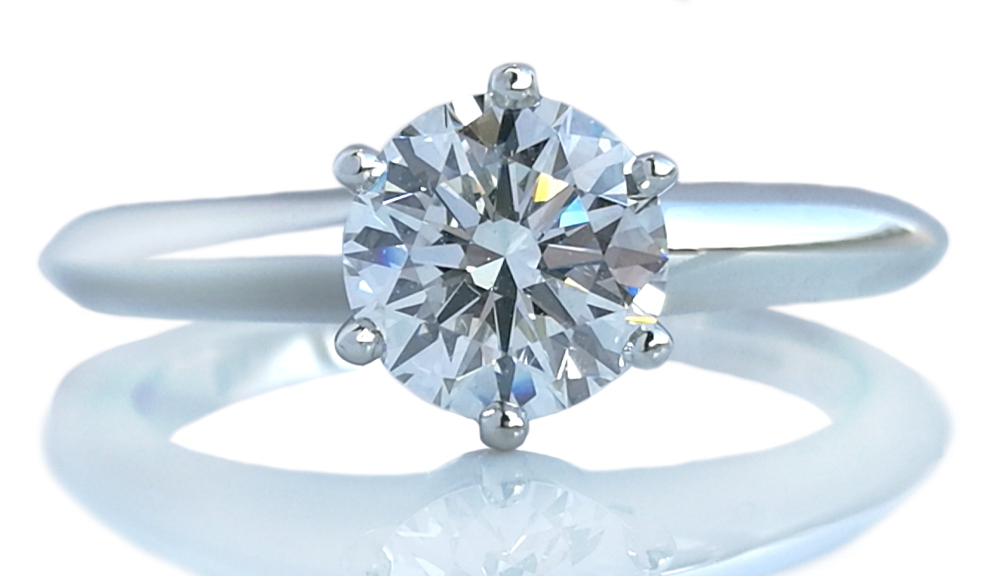 Tiffany & Co 0.89ct E/VVS2 Triple-X Round Brilliant Cut Diamond Engagement Ring