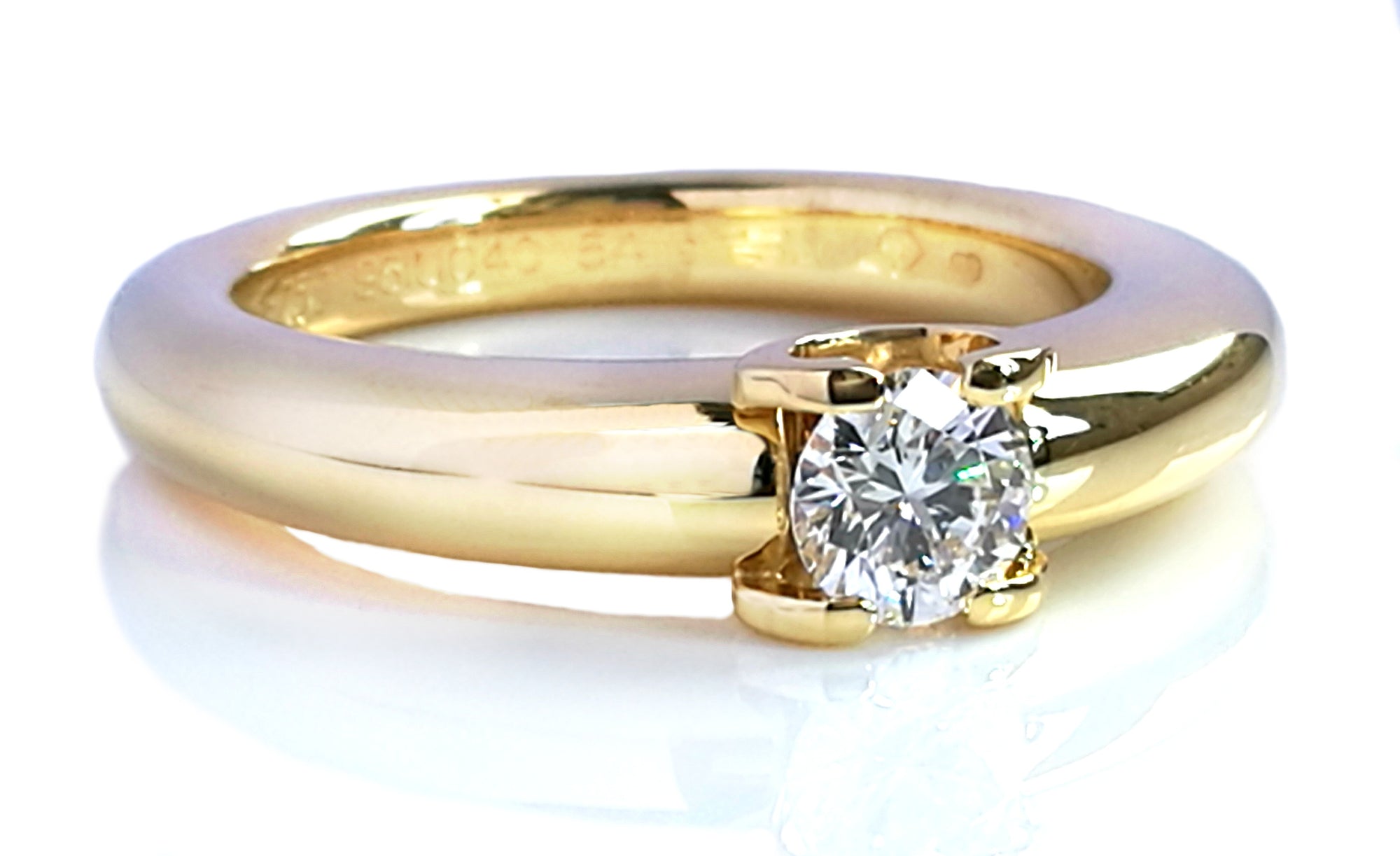 Cartier 0.40ct G/VS Round Brilliant Diamond Engagement Ring in 18k Yellow Gold