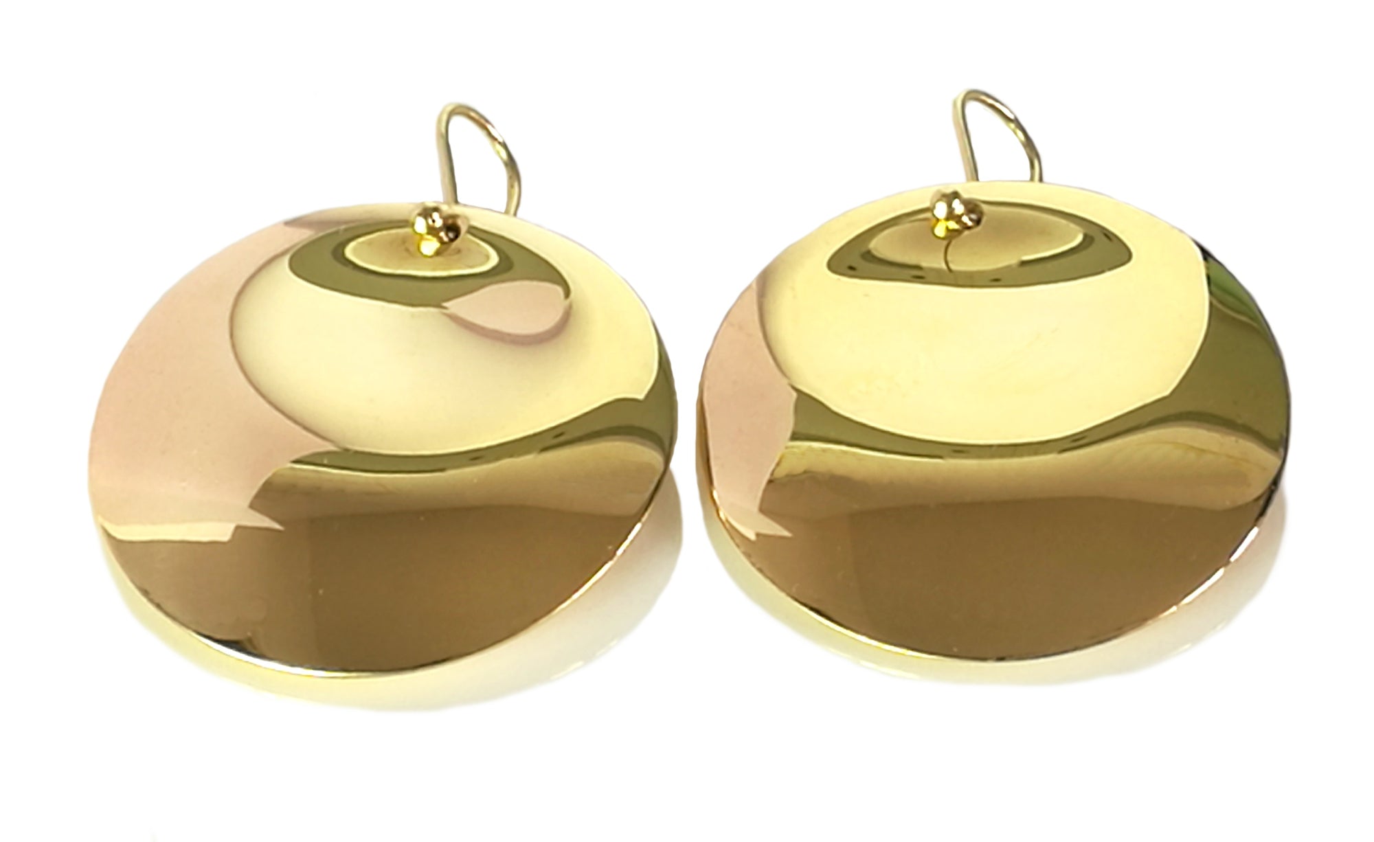 Tiffany & Co. Elsa Peretti Round Disc Earrings in 18k Yellow Gold, Large (30mm)