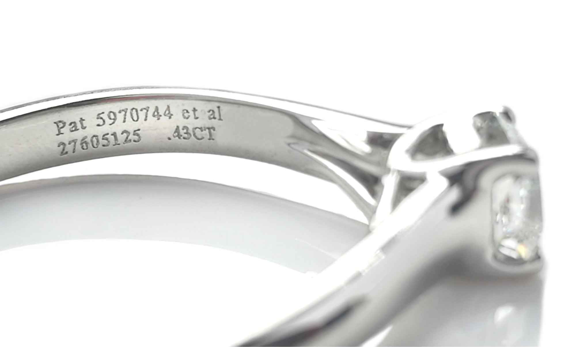 Tiffany & Co. 0.43ct H/VS1 Lucida Diamond Engagement Ring