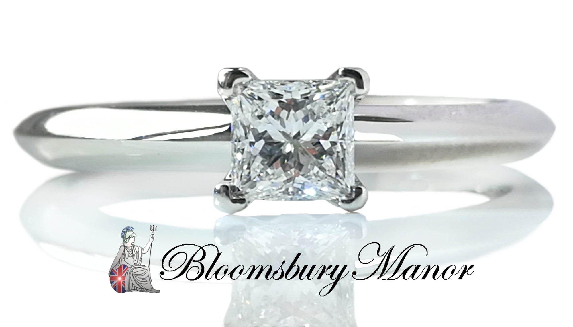 Tiffany & Co Princess Cut .30ct F/VS1 Diamond Engagement Ring SZ L RRP £2500