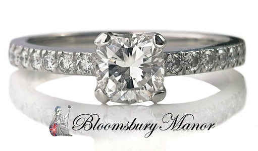 Tiffany & Co .63tcw E/VVS1 Novo Diamond Engagement Ring L