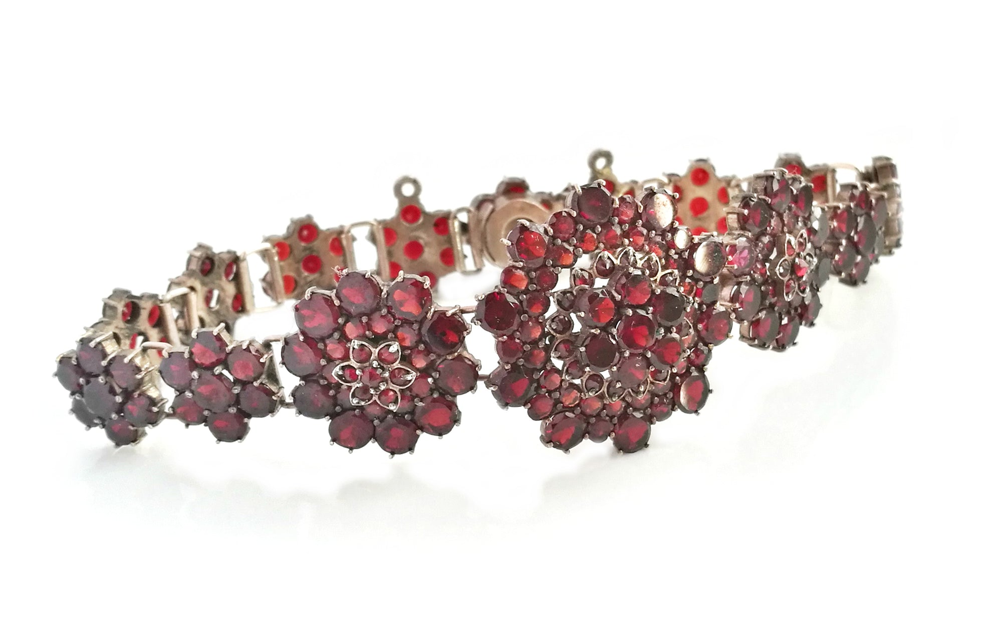 Antique Victorian 1890s Bohemian Garnet Bracelet