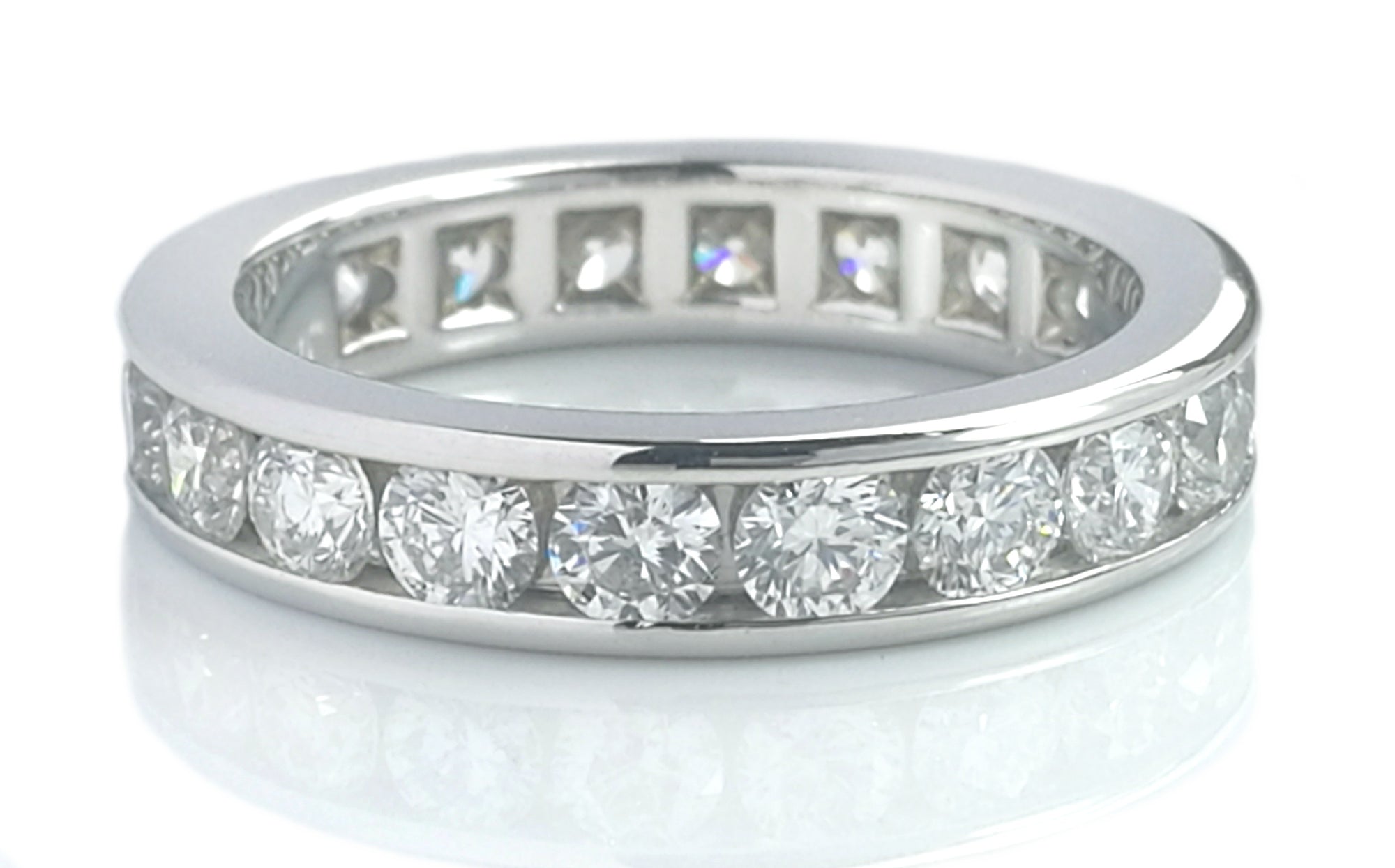 Tiffany & Co. 1.80ct 3.9mm Full Circle Channel-Set Diamond Wedding Band, Sz L