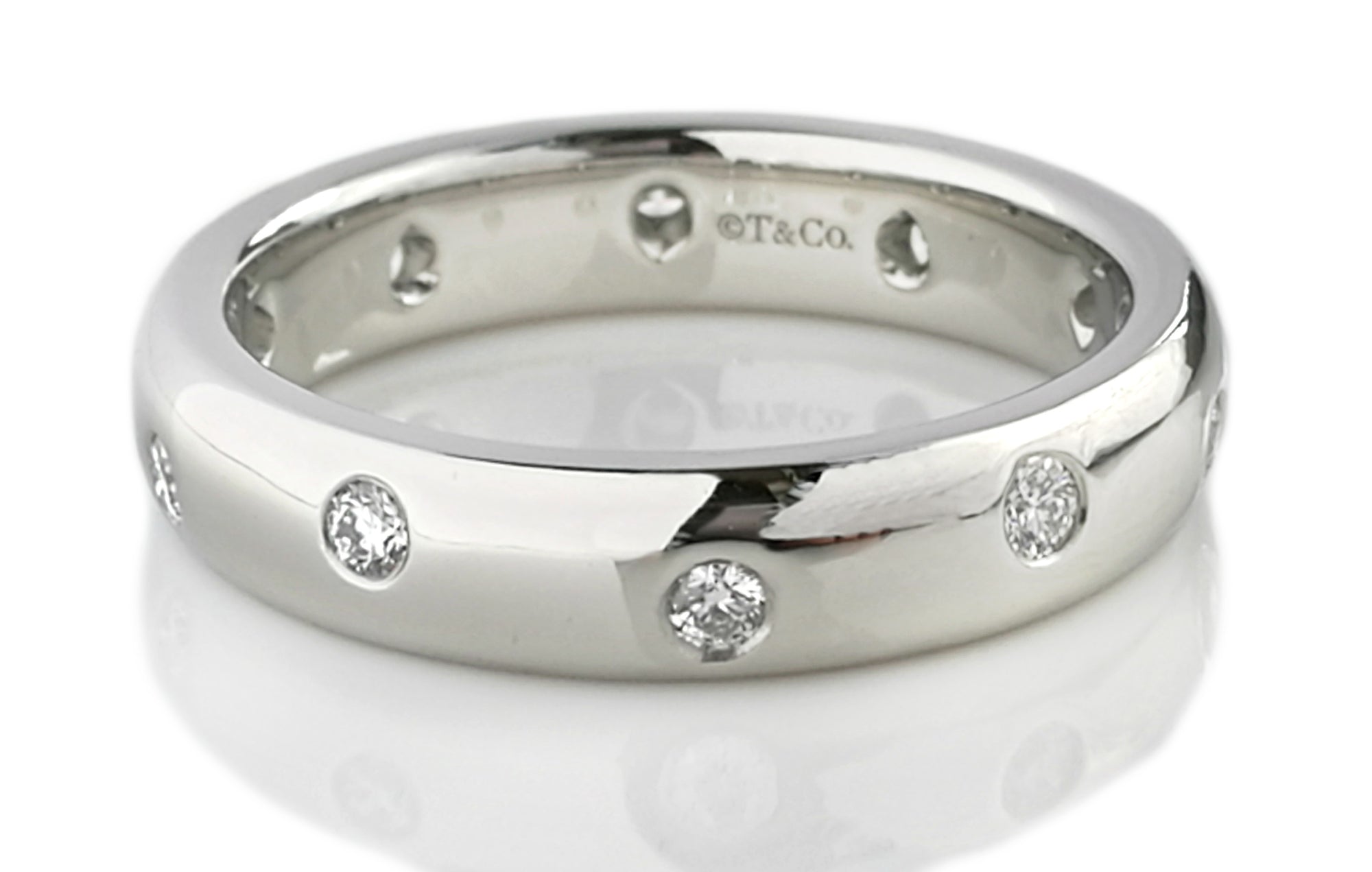Tiffany & Co. Etoile Diamond & Platinum Wedding Band Ring