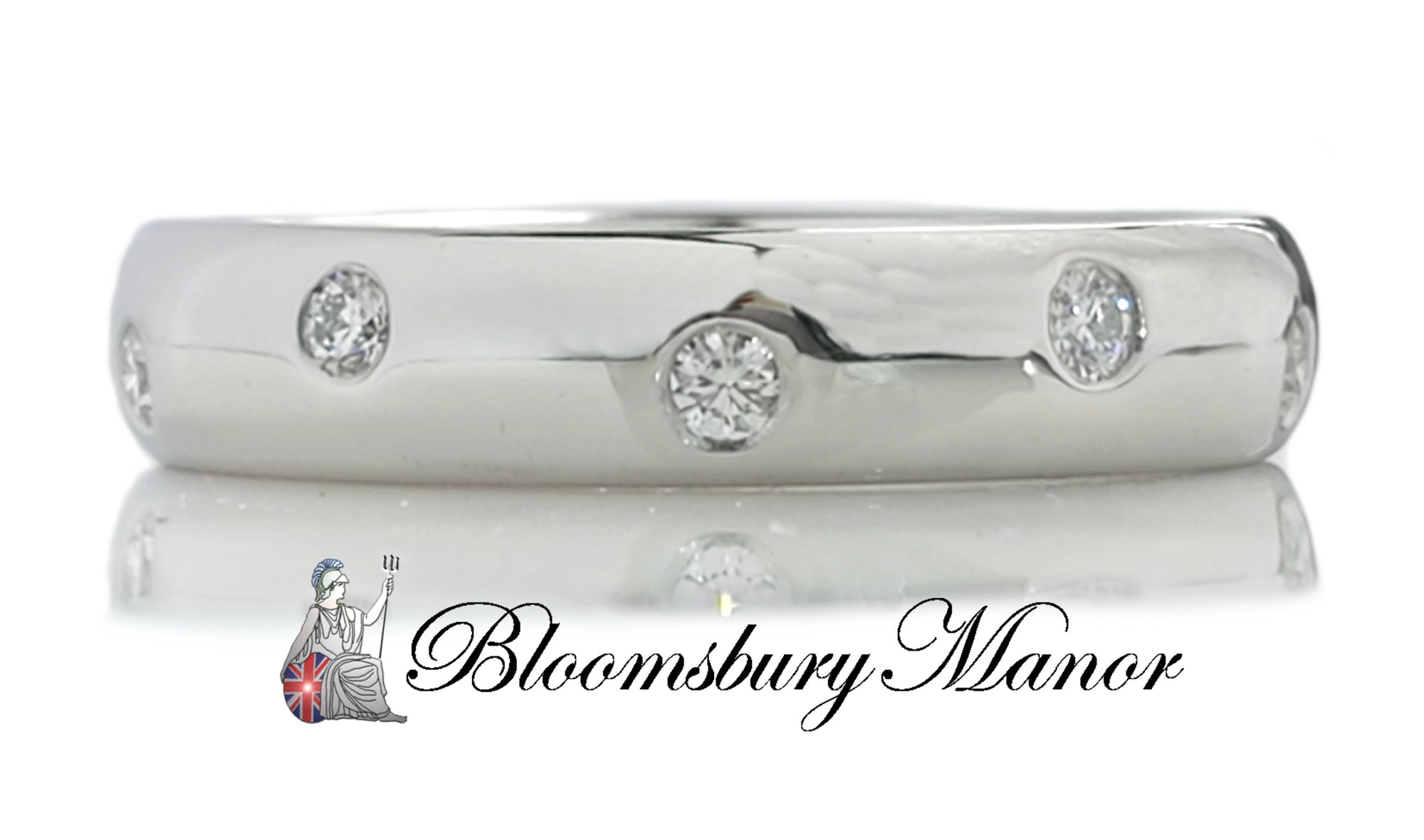 Tiffany & Co Etoile Diamond Platinum Band Wedding Ring SZ M US Size 6