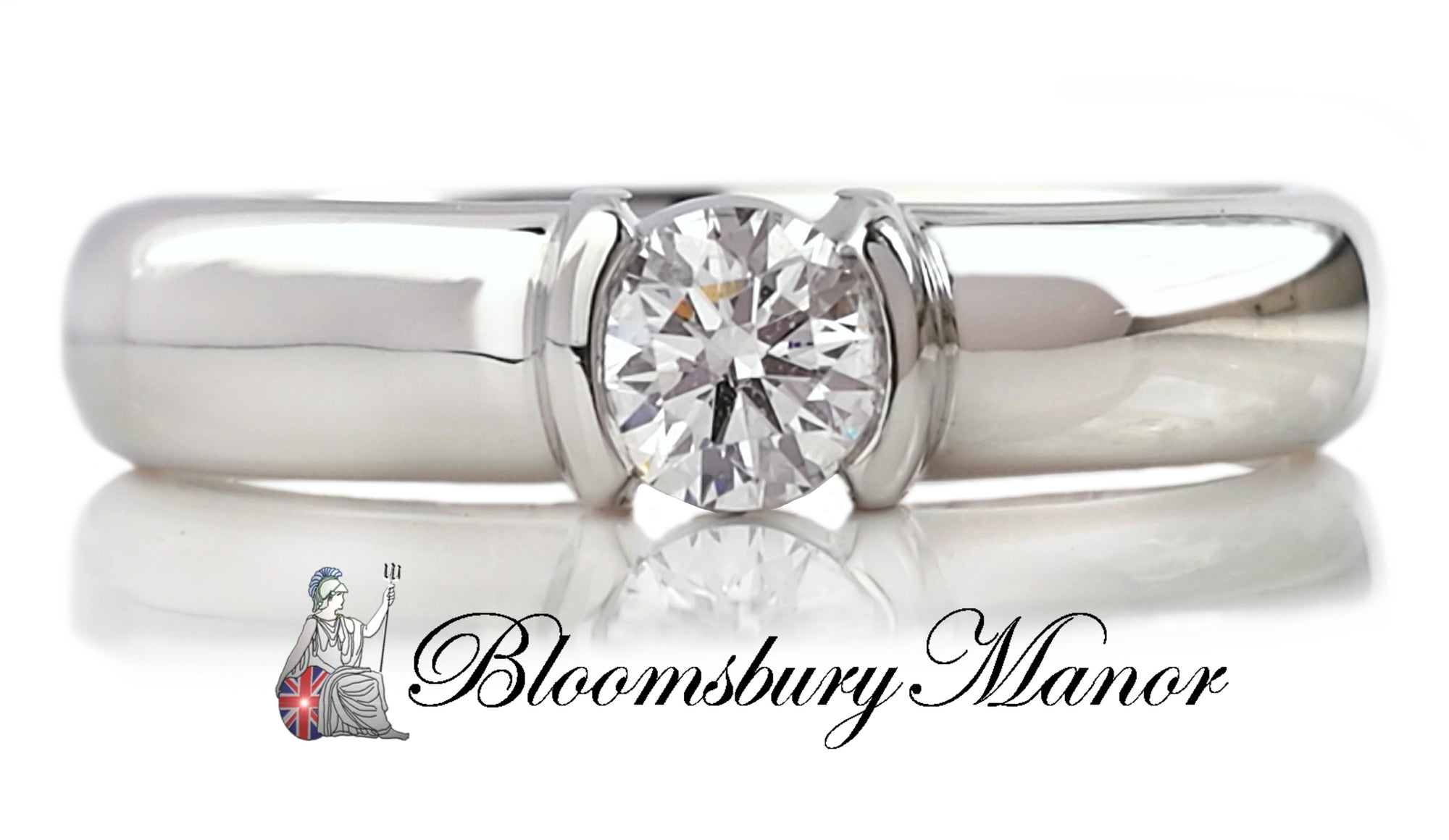 Tiffany & Co .24ct Round Brilliant Diamond Etoile Engagement Ring SZ L