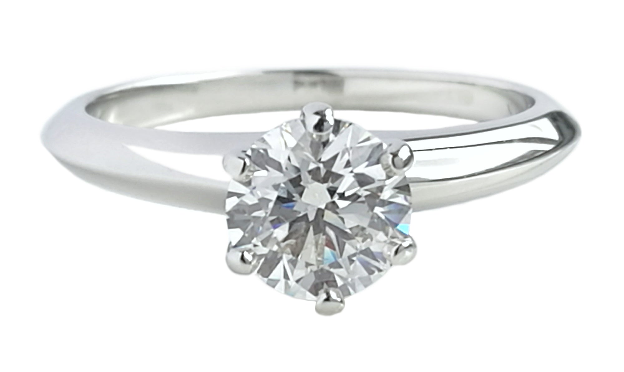 Tiffany & Co. 0.83ct G/VS1 Triple XXX Round Brilliant Diamond Engagement Ring SZ L