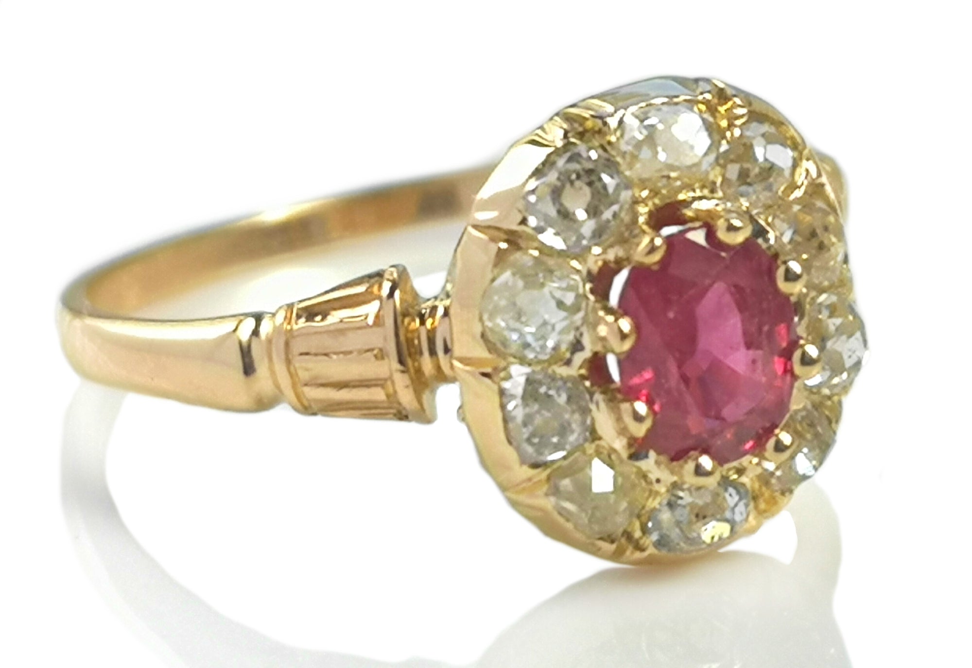 Pear-Shaped Ruby and 1/20 CT. T.W. Diamond Bypass Wrap Ring in 10K Gold |  Zales