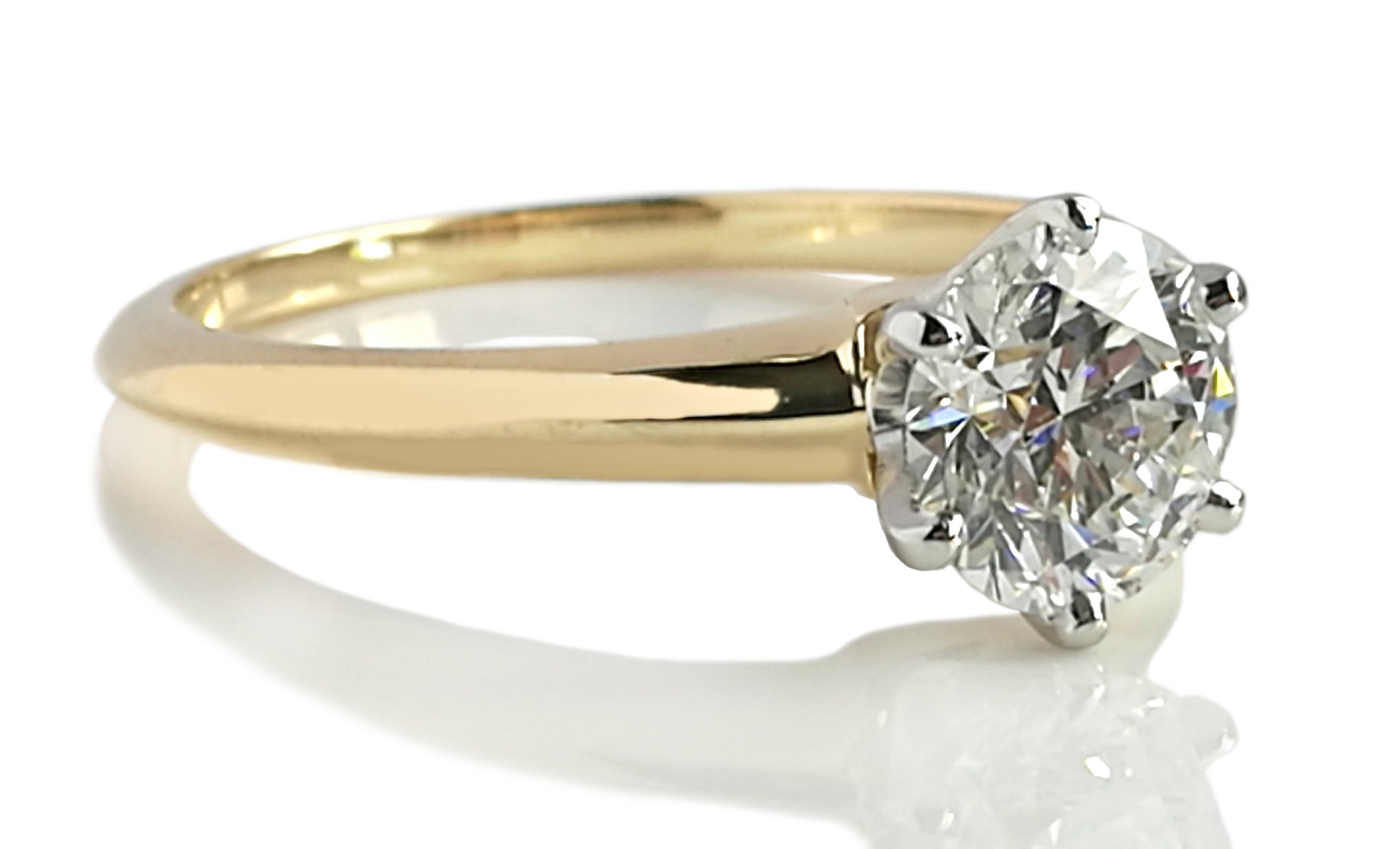 Tiffany & Co. 1.04ct F/VS1 18k Gold Round Brilliant Diamond Engagement Ring