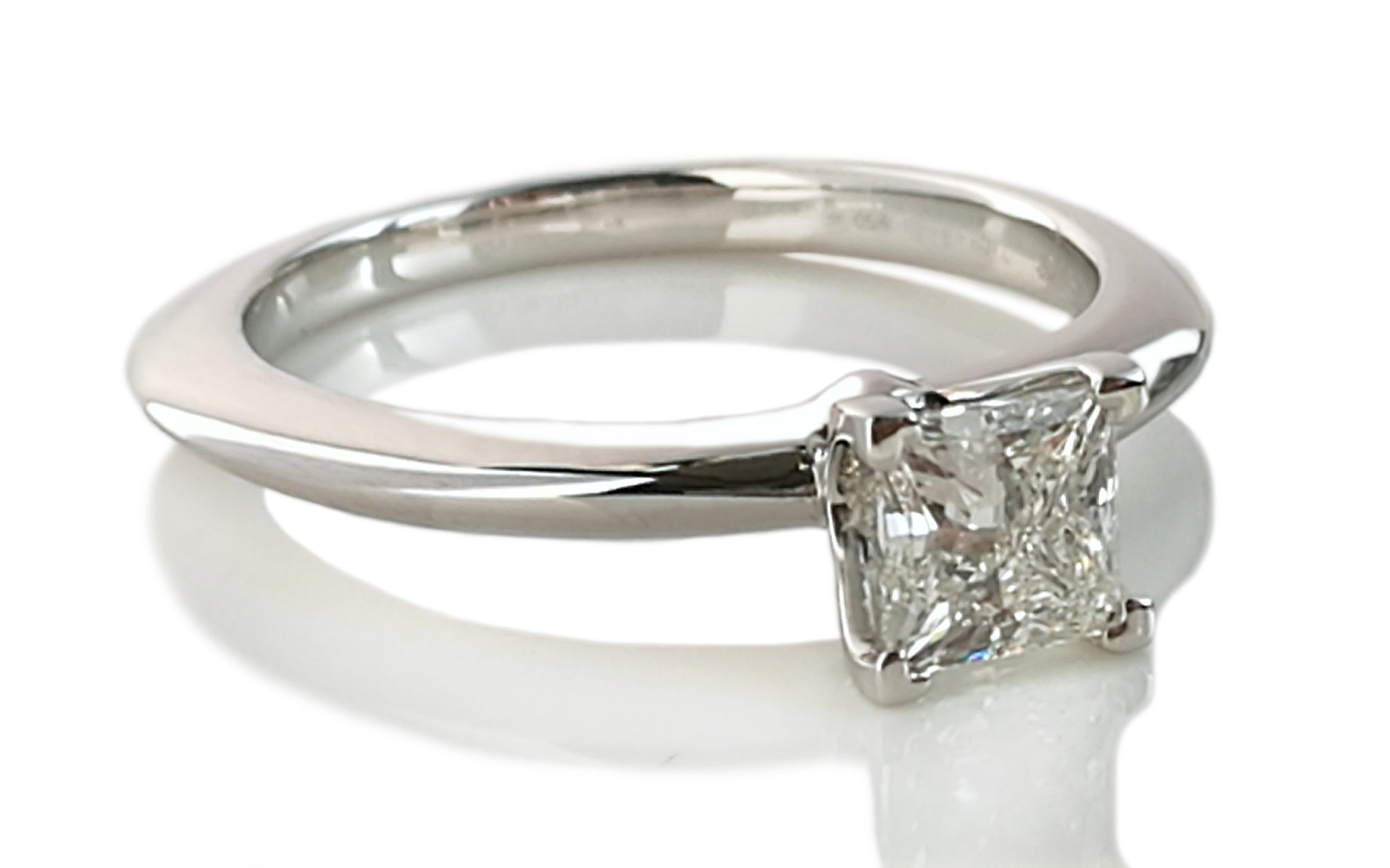 Tiffany & Co. 0.47ct I/VS1 Triple XXX Princess Cut Diamond Engagement Ring