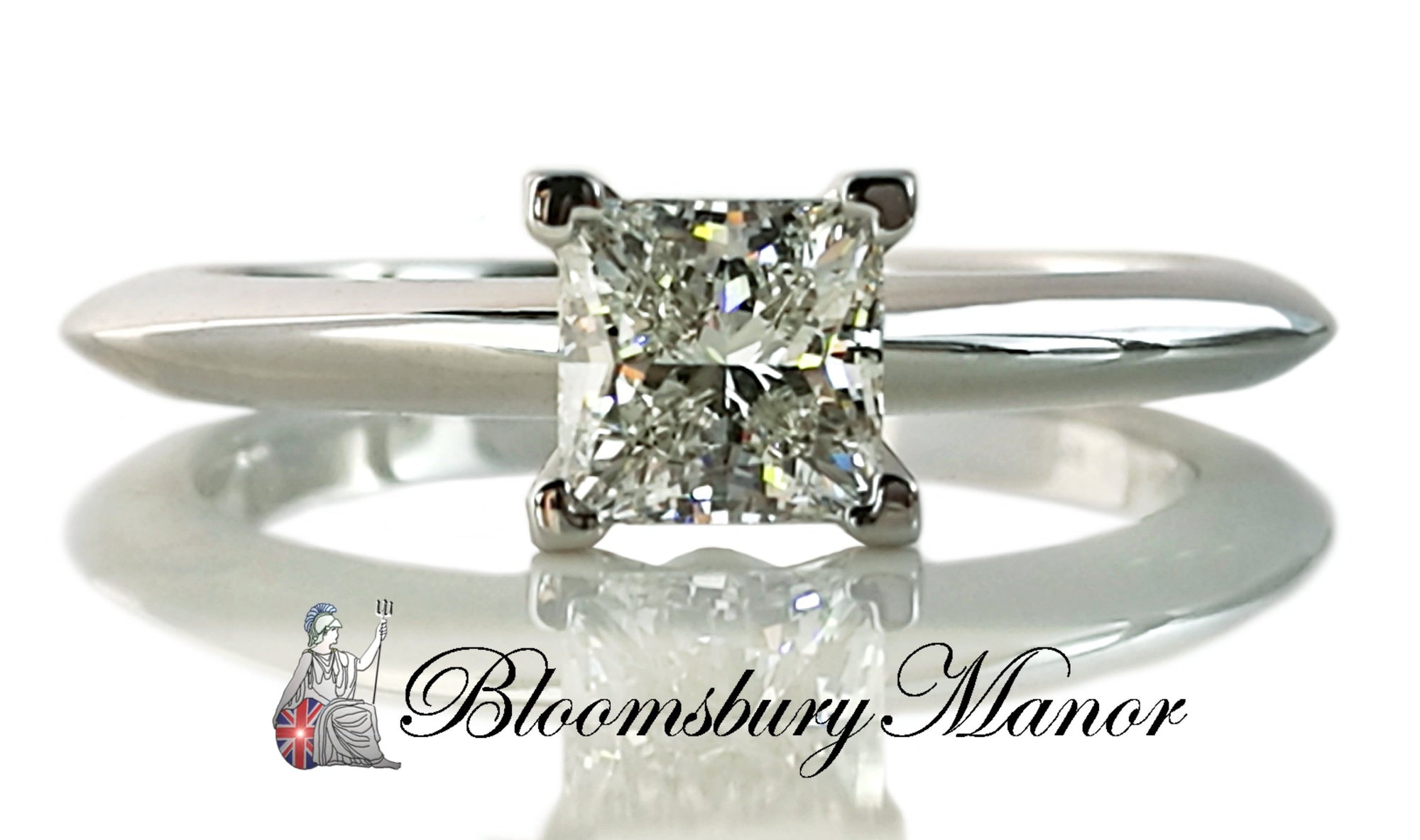 Tiffany & Co .40ct I/VS1 Princess Cut Diamond Engagement Ring