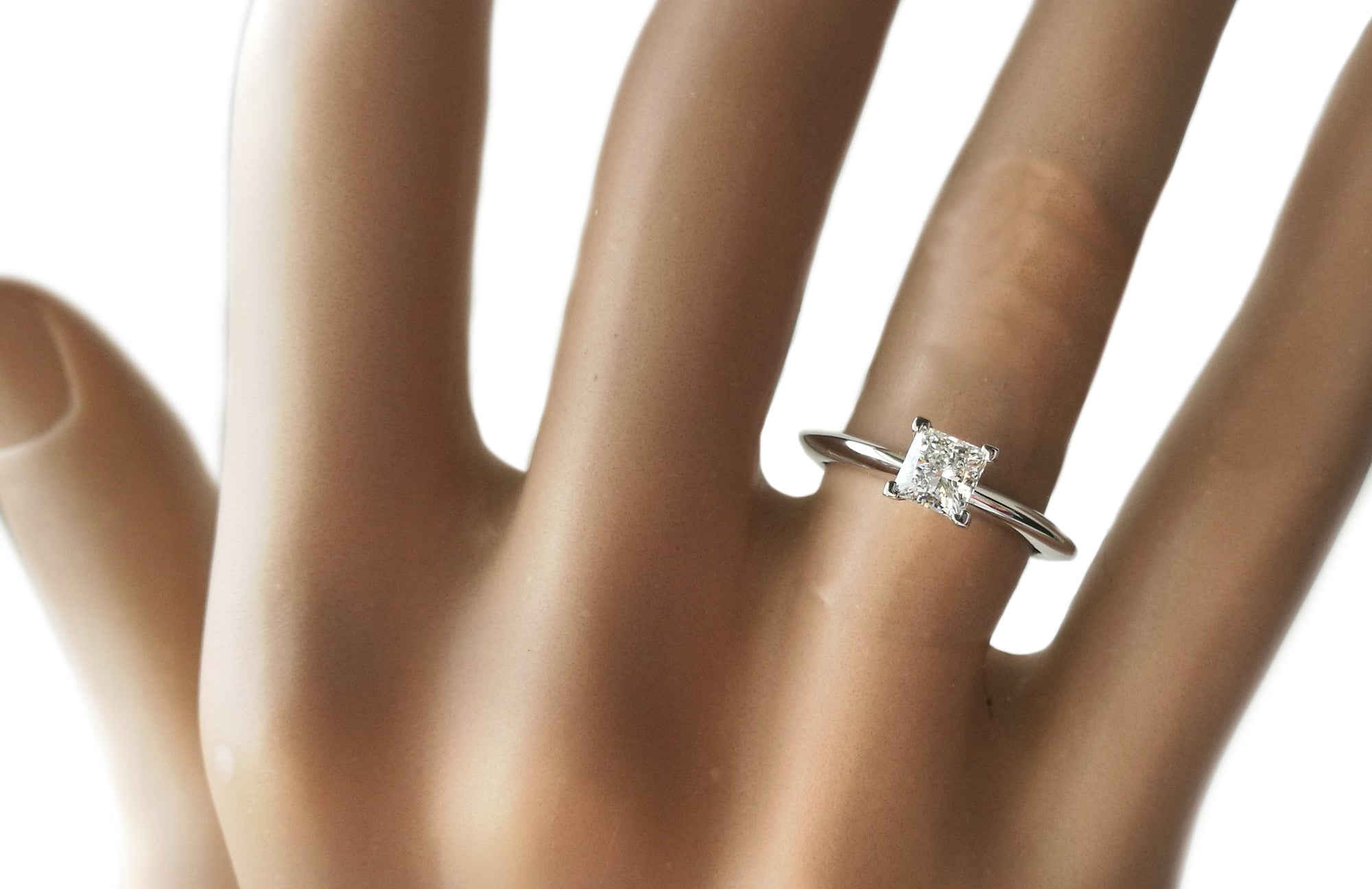 Tiffany & Co. 0.47ct I/VS1 Triple XXX Princess Cut Diamond Engagement Ring