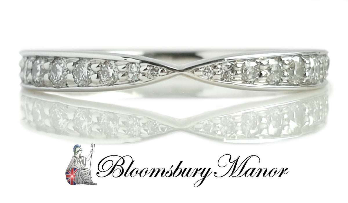 Tiffany & Co Diamond Harmony Platinum Wedding Ring SZ L