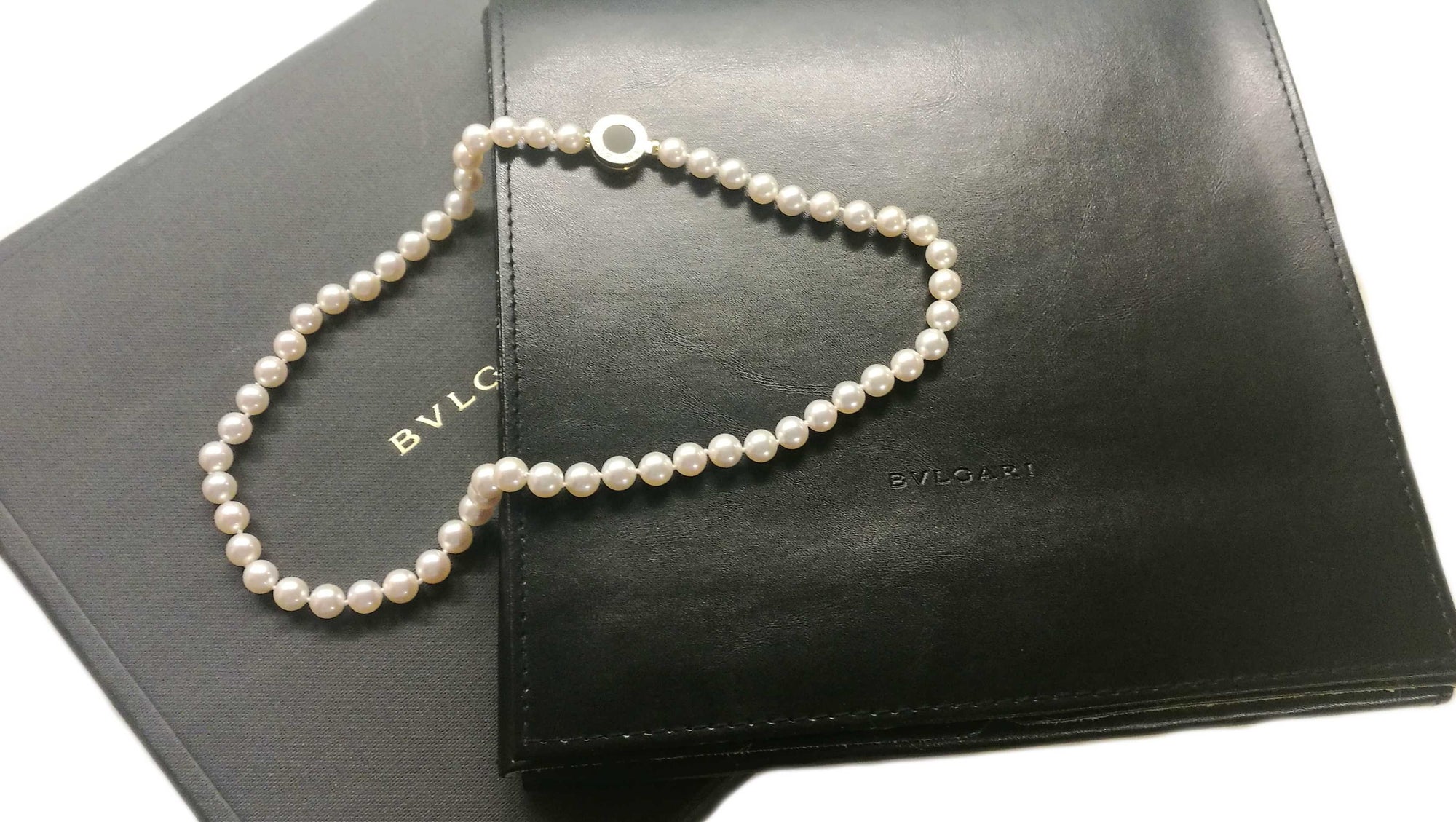Bulgari Bvlgari 18-inch Pearl & 18k Gold Necklace with Original Case