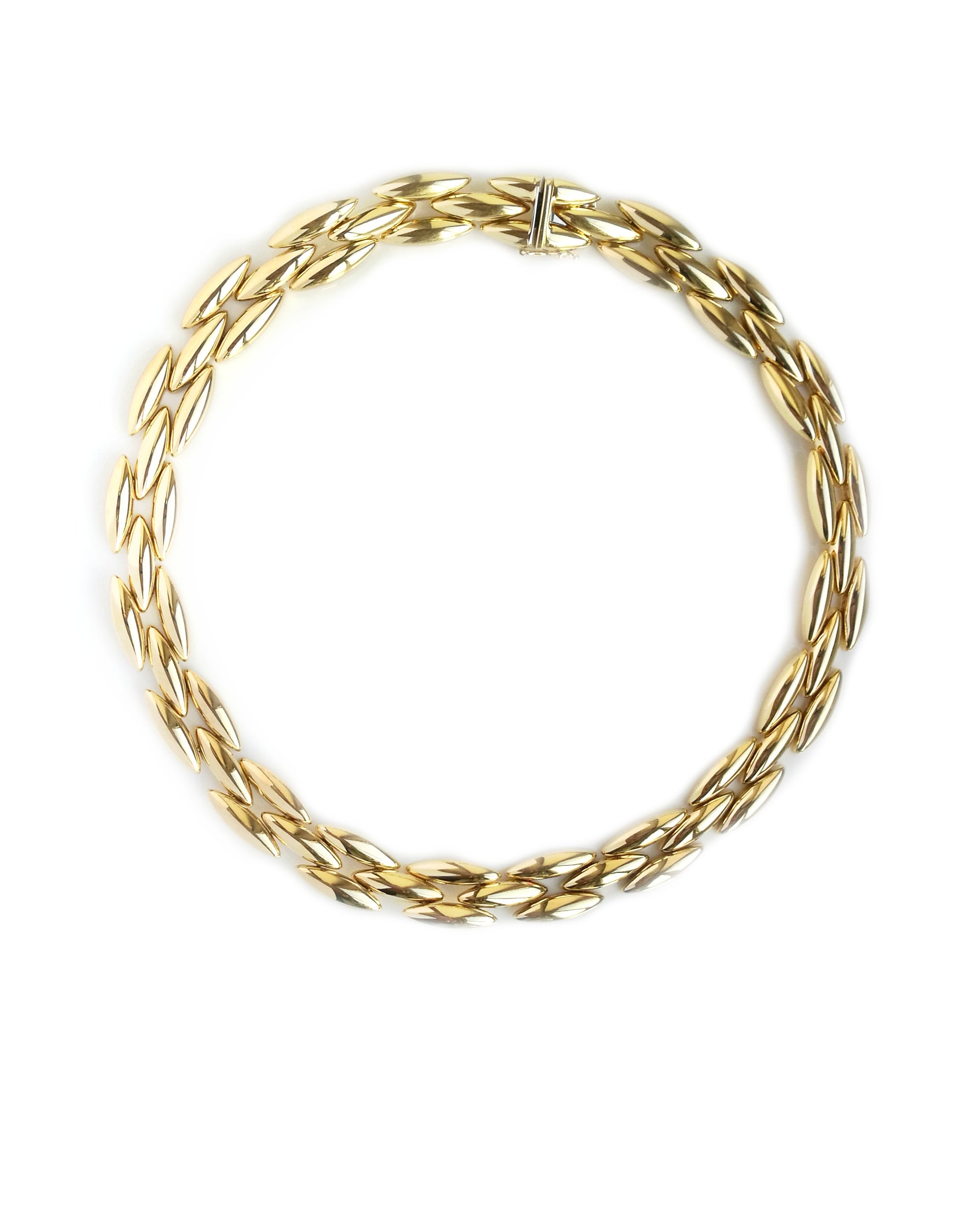 Vintage 1990s Cartier Gentiane Necklace in 18k Yellow Gold, 15½ inch / 40 cm