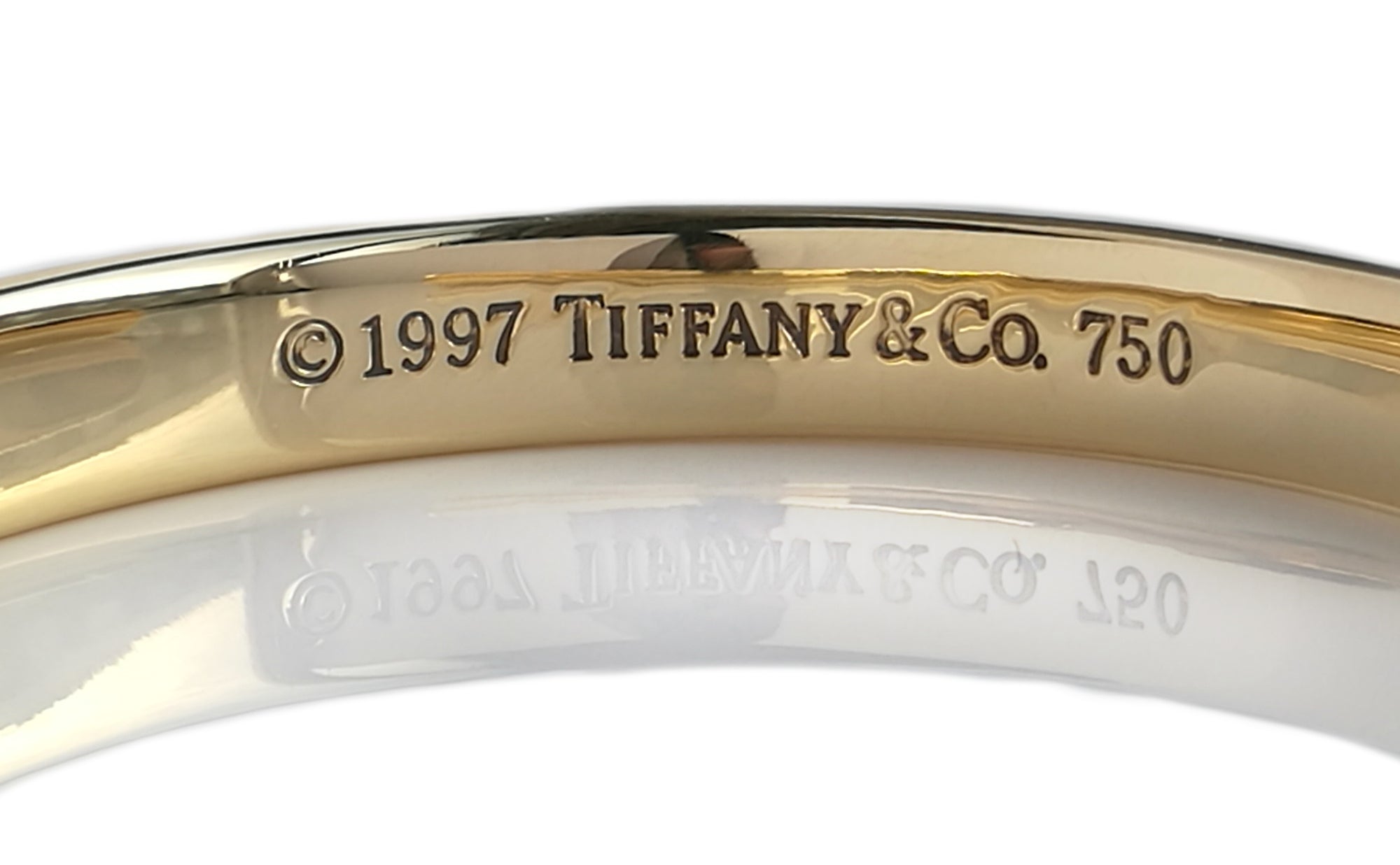 Tiffany & Co. 1837 18k Yellow Gold Cuff Bangle / Bracelet