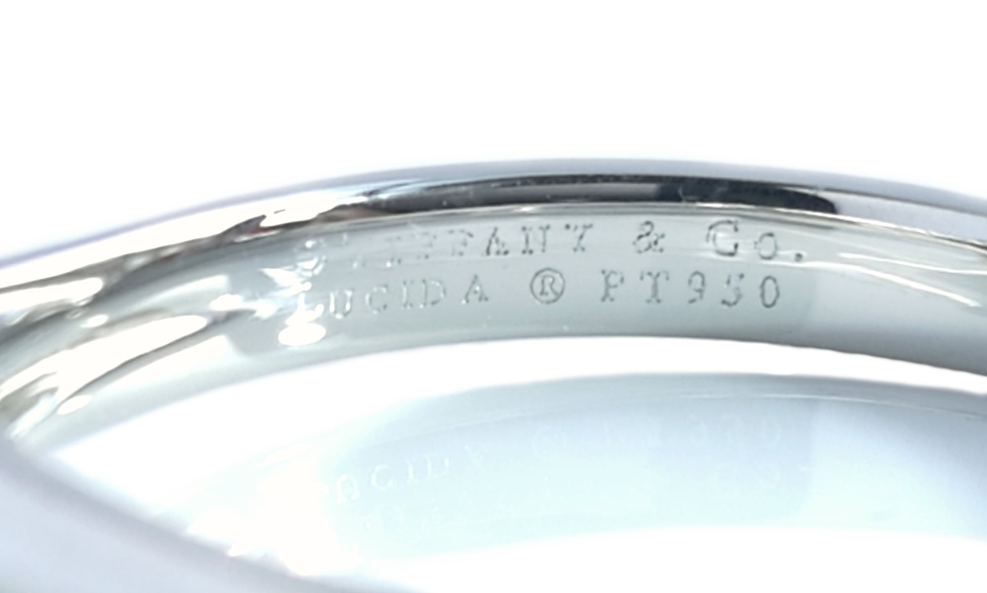 Tiffany & Co. 0.40ct H/VVS2 Lucida Square Cut Diamond Engagement Ring