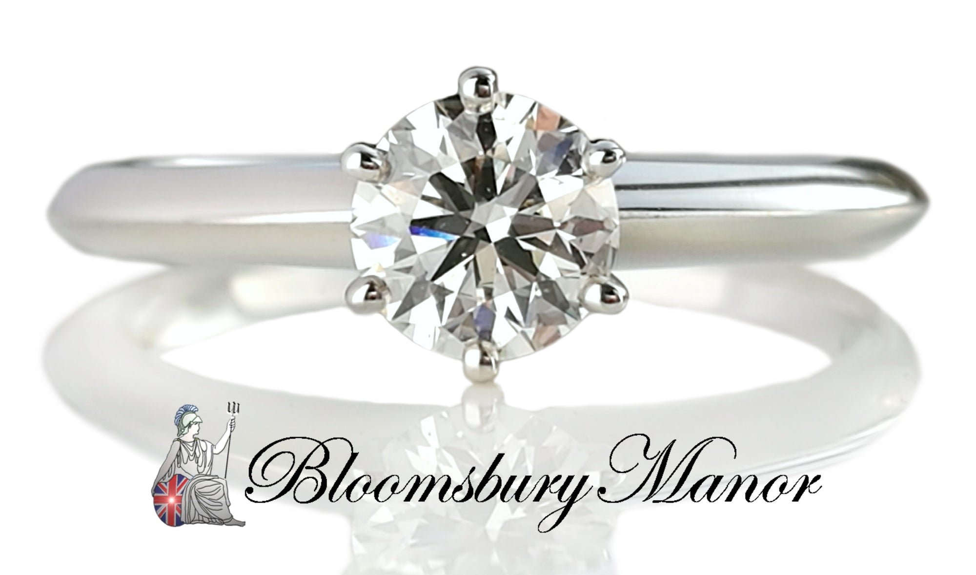 Tiffany & Co .47ct I/VS2 Round Brilliant Cut Engagement Ring SZ L